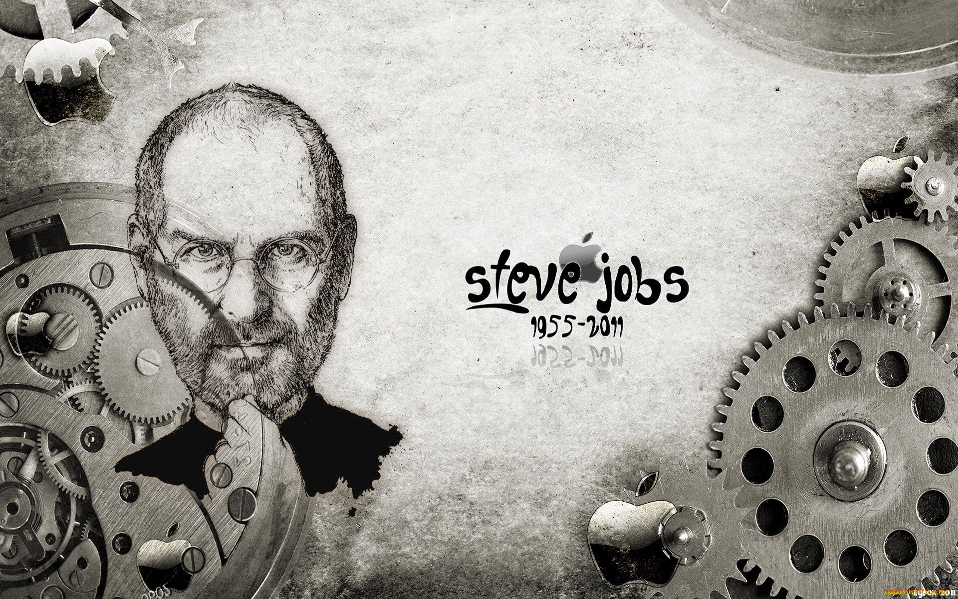 рисованные, люди, jobs