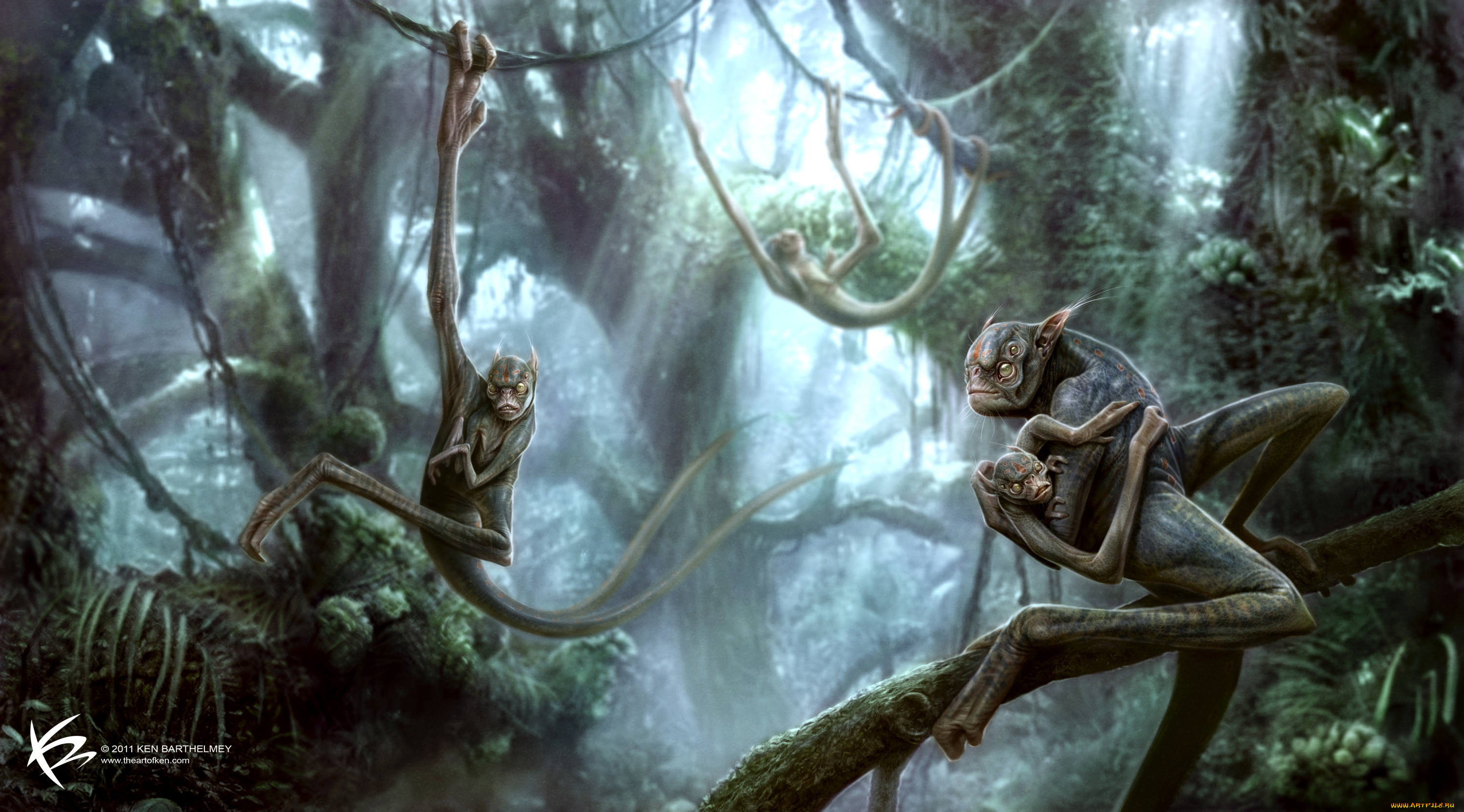 ken, barthelmey, фэнтези, существа, джунгли