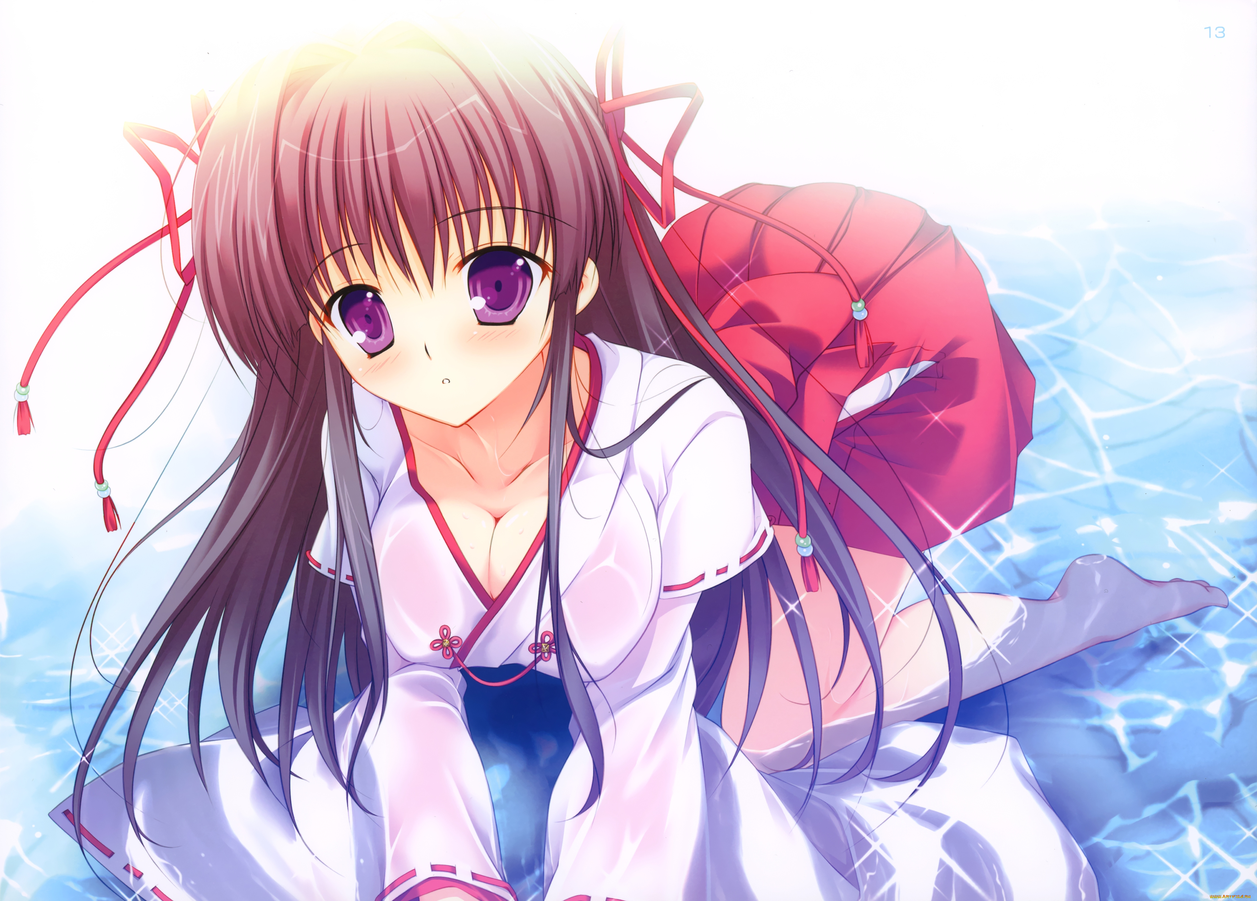 аниме, *unknown, другое, девушка, национальная, одежда