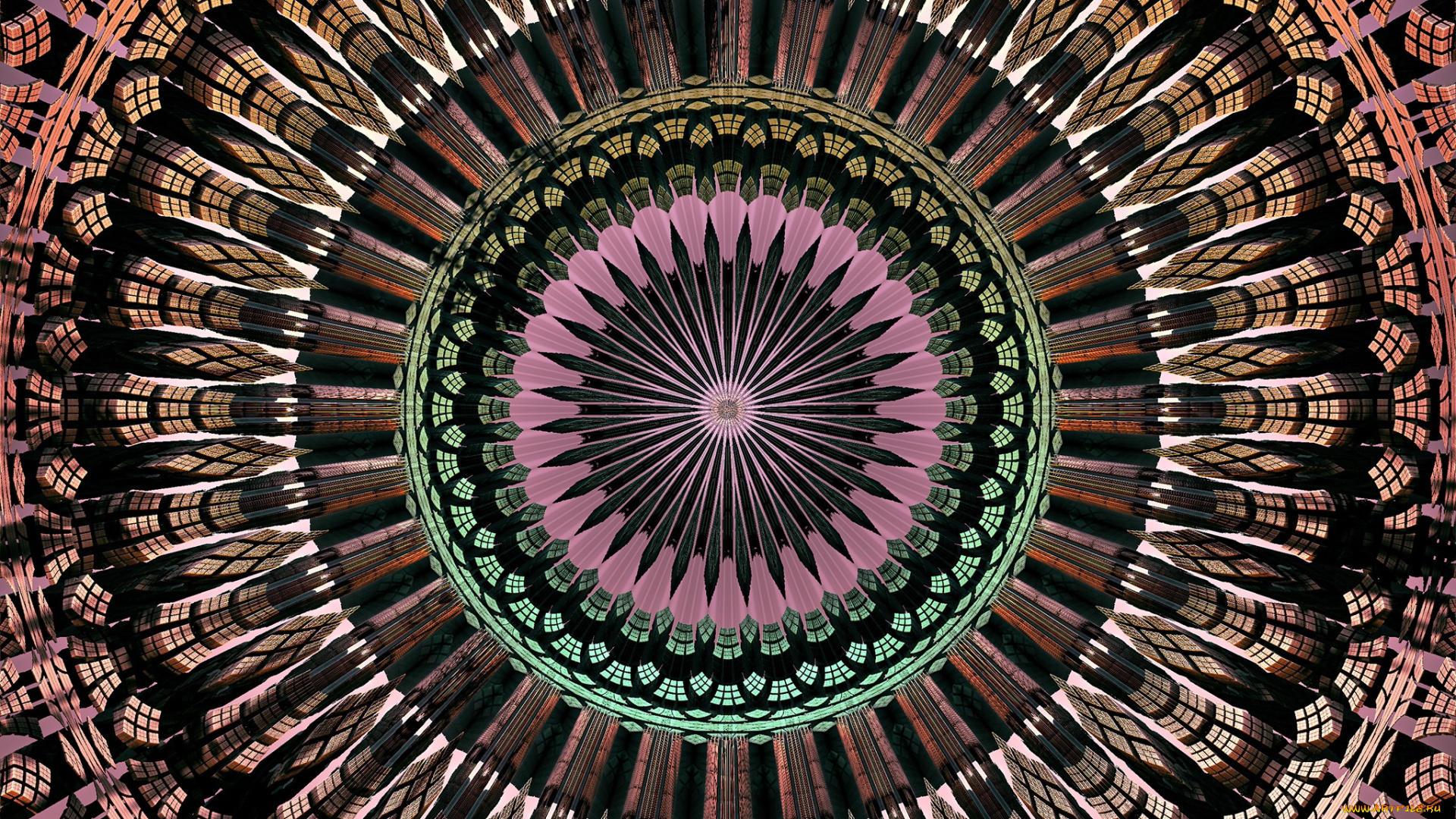 3д, графика, fractal, фракталы, цвета, фон, узор