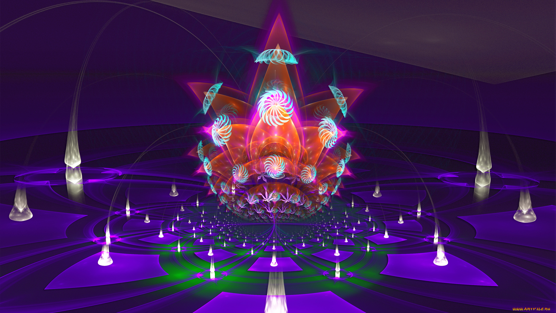 3д, графика, fractal, фракталы, узор, фон, цвет