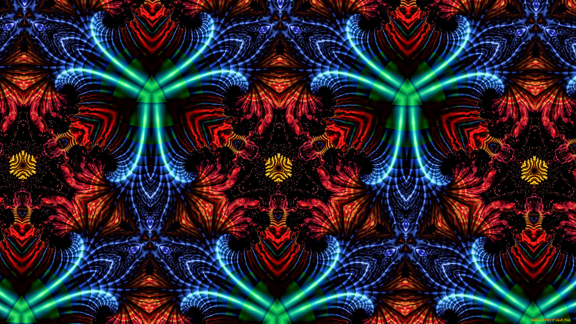 3д, графика, fractal, фракталы, узор, фон, цвета