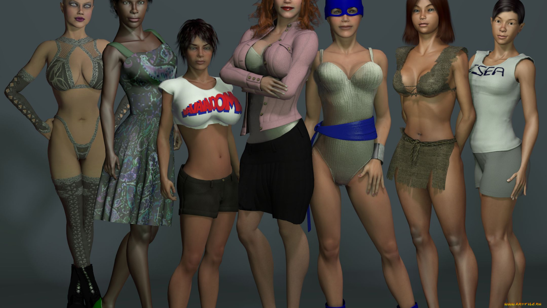 3д, графика, people, люди, девушки