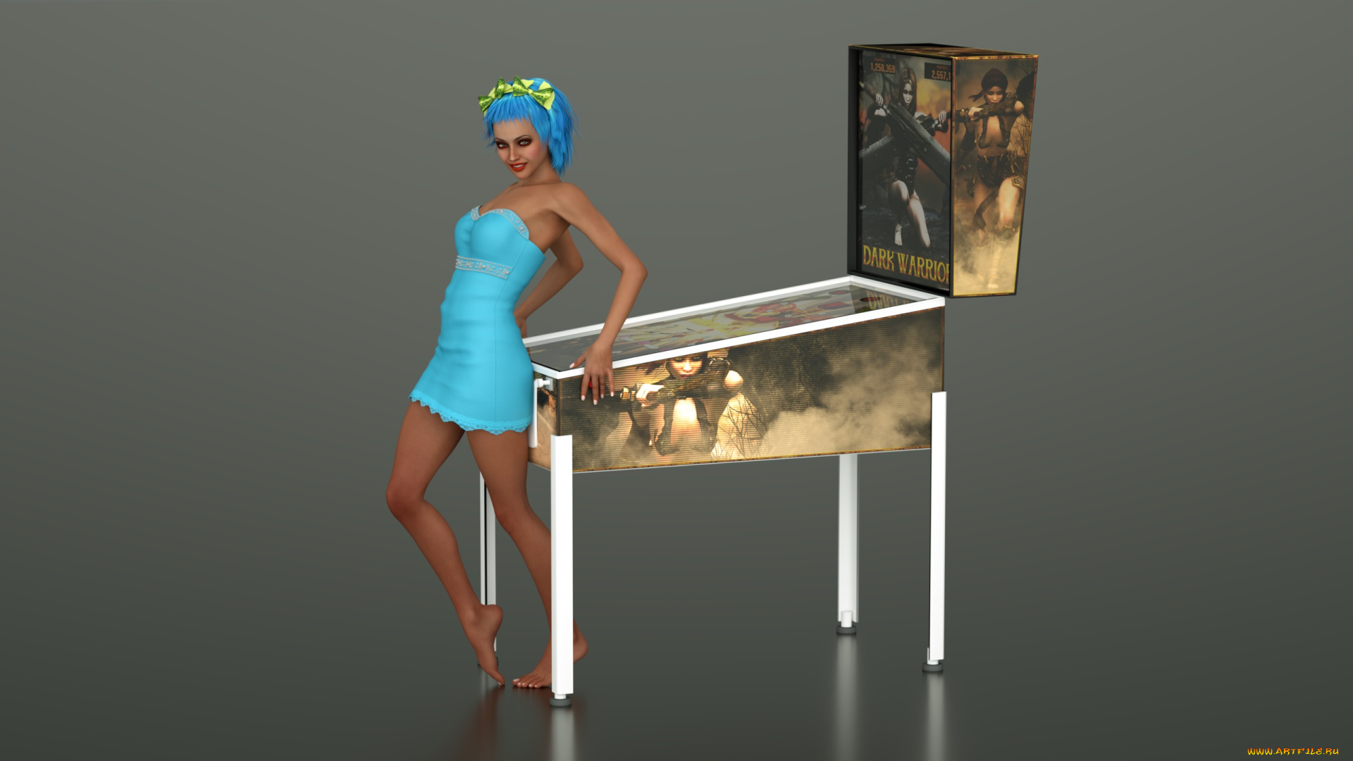 3д, графика, people, люди, стол, девушка