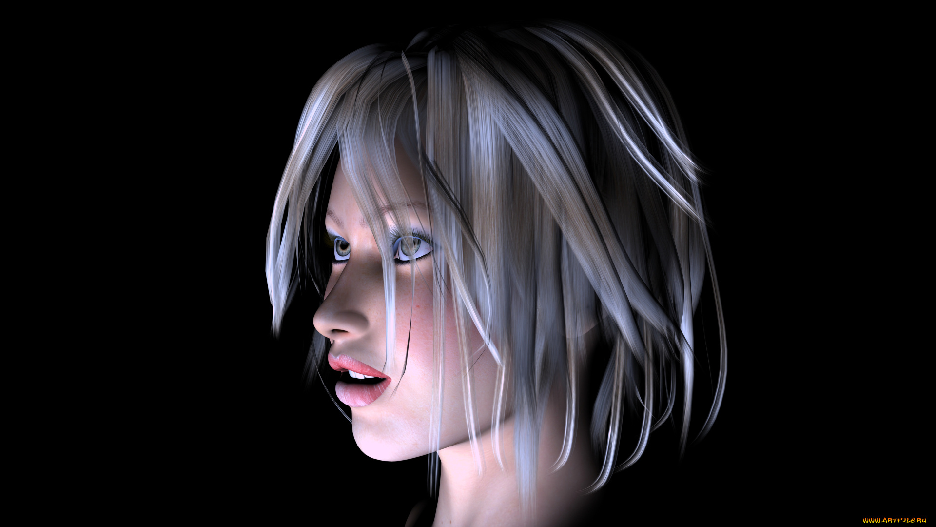 3д, графика, portraits, портрет, девушка, лицо