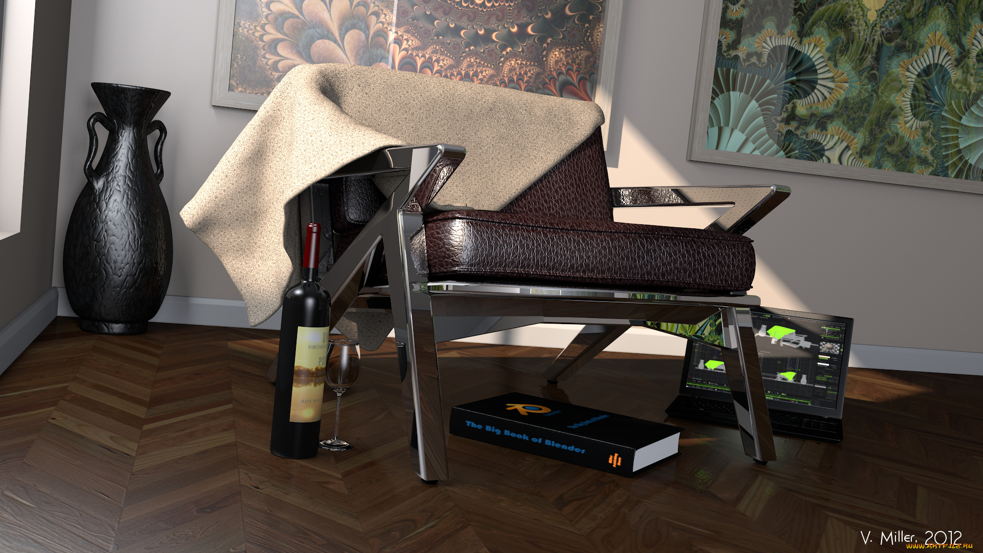 3д, графика, realism, реализм, картины, ваза, бутылка, кпесло, porsche, элитные, спортивные, германия