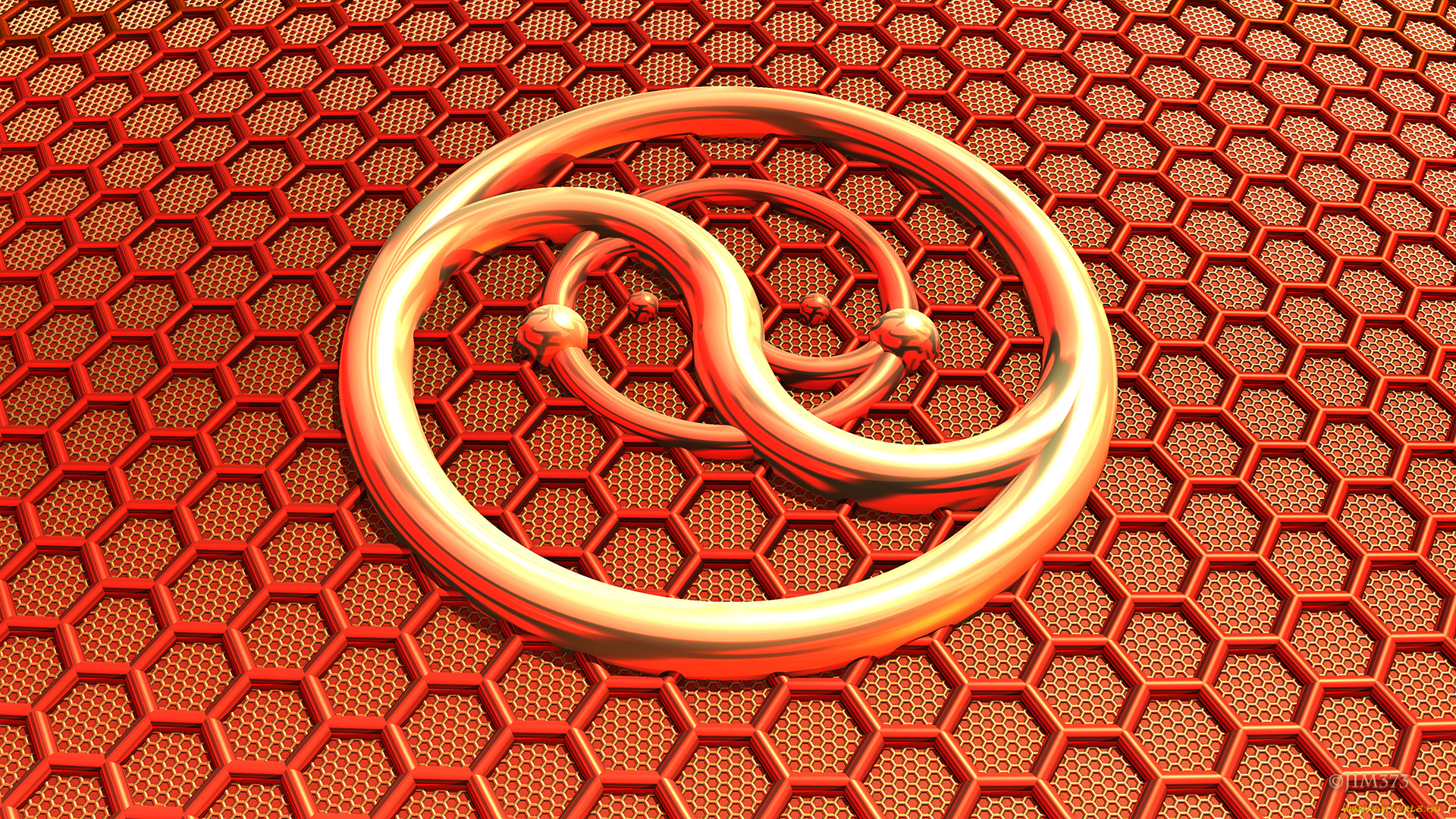 3д, графика, yin, yang, инь, Янь, сетка, фон