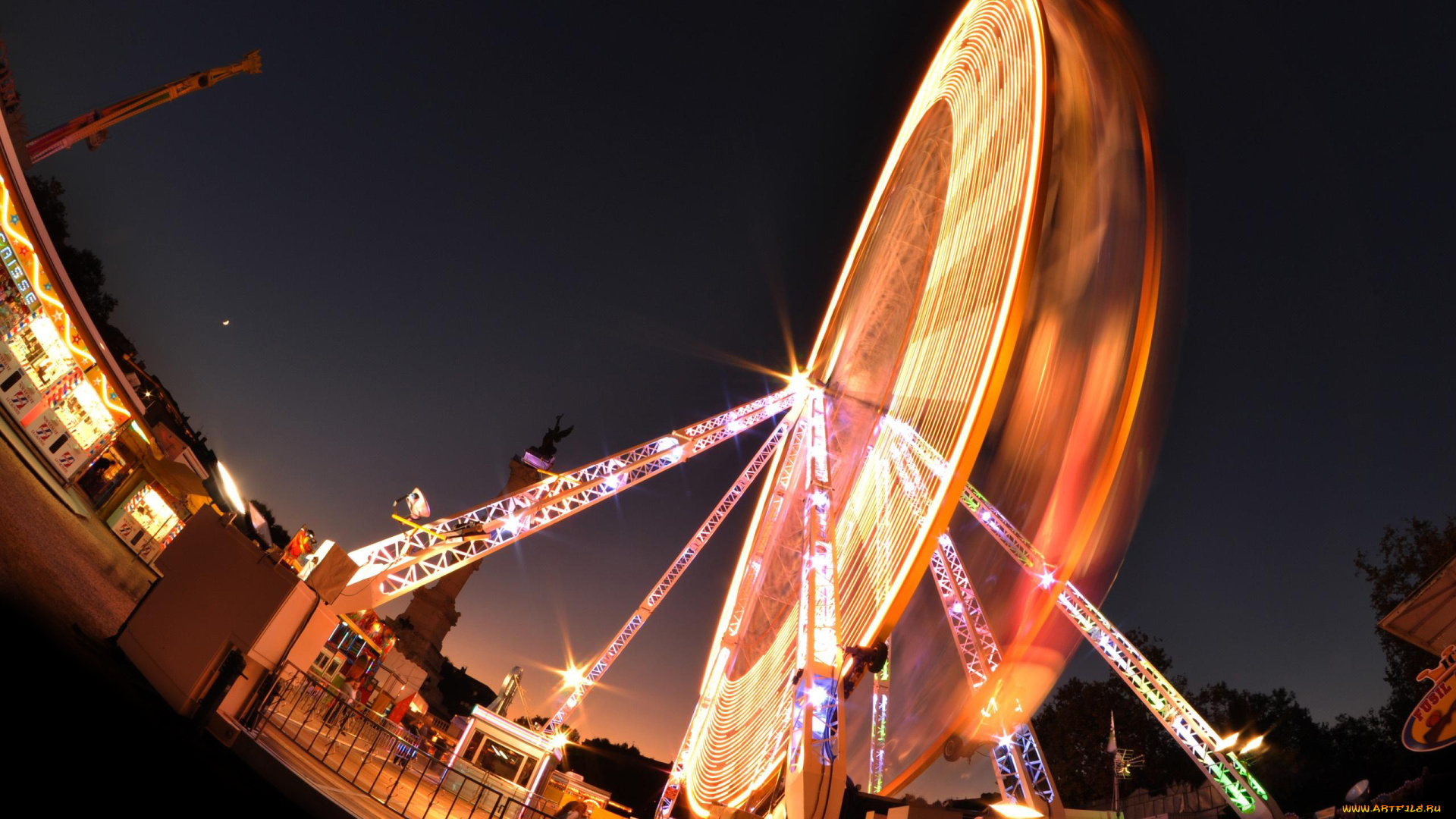 ferris, wheel, in, bordeaux, france, города, париж, франция