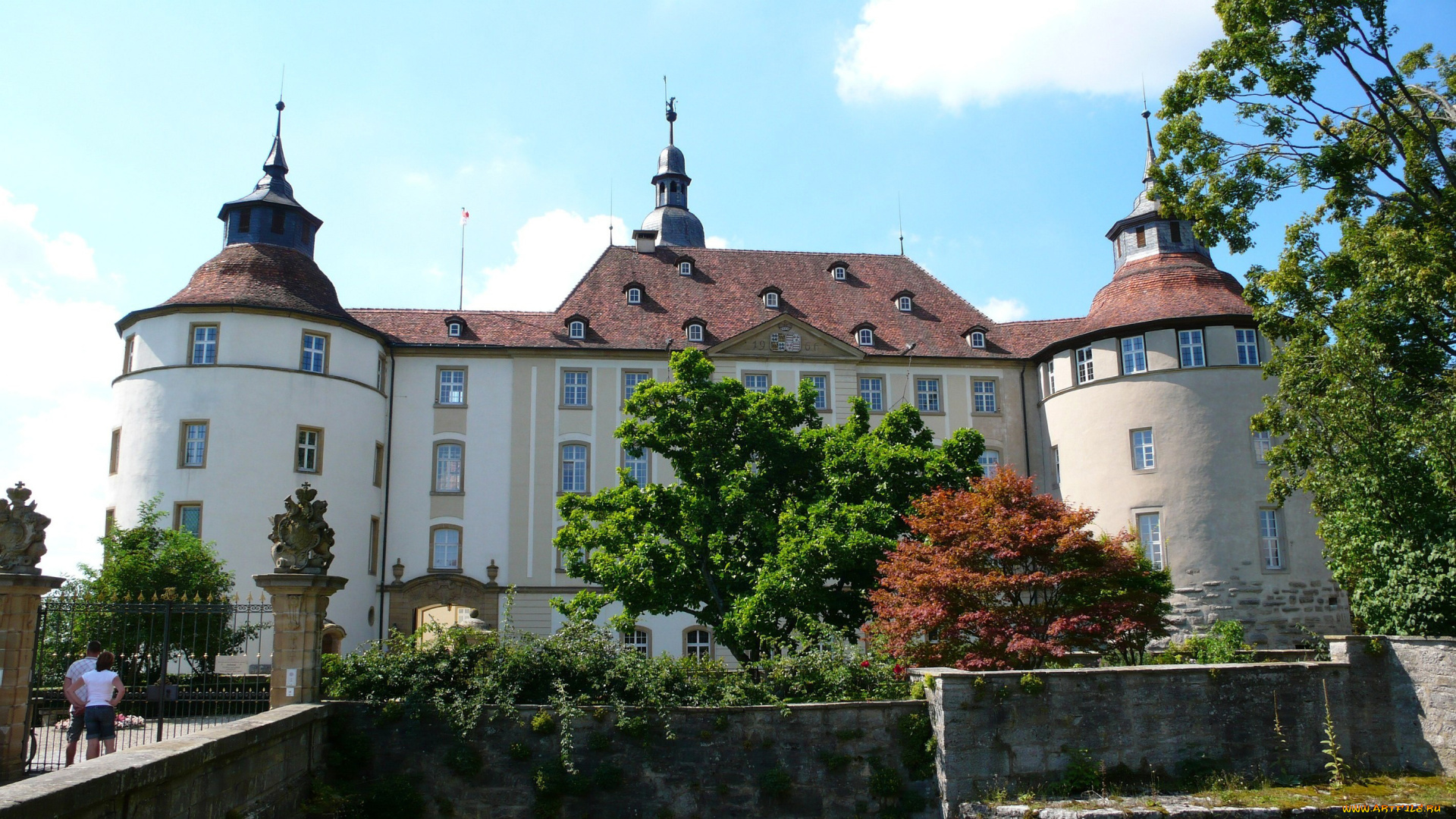 города, дворцы, замки, крепости, замок, башни, флюгер, ворота, langenburg, castle, germany