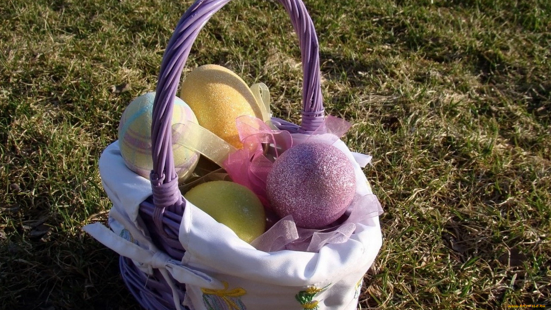 праздничные, пасха, яйца, корзинка