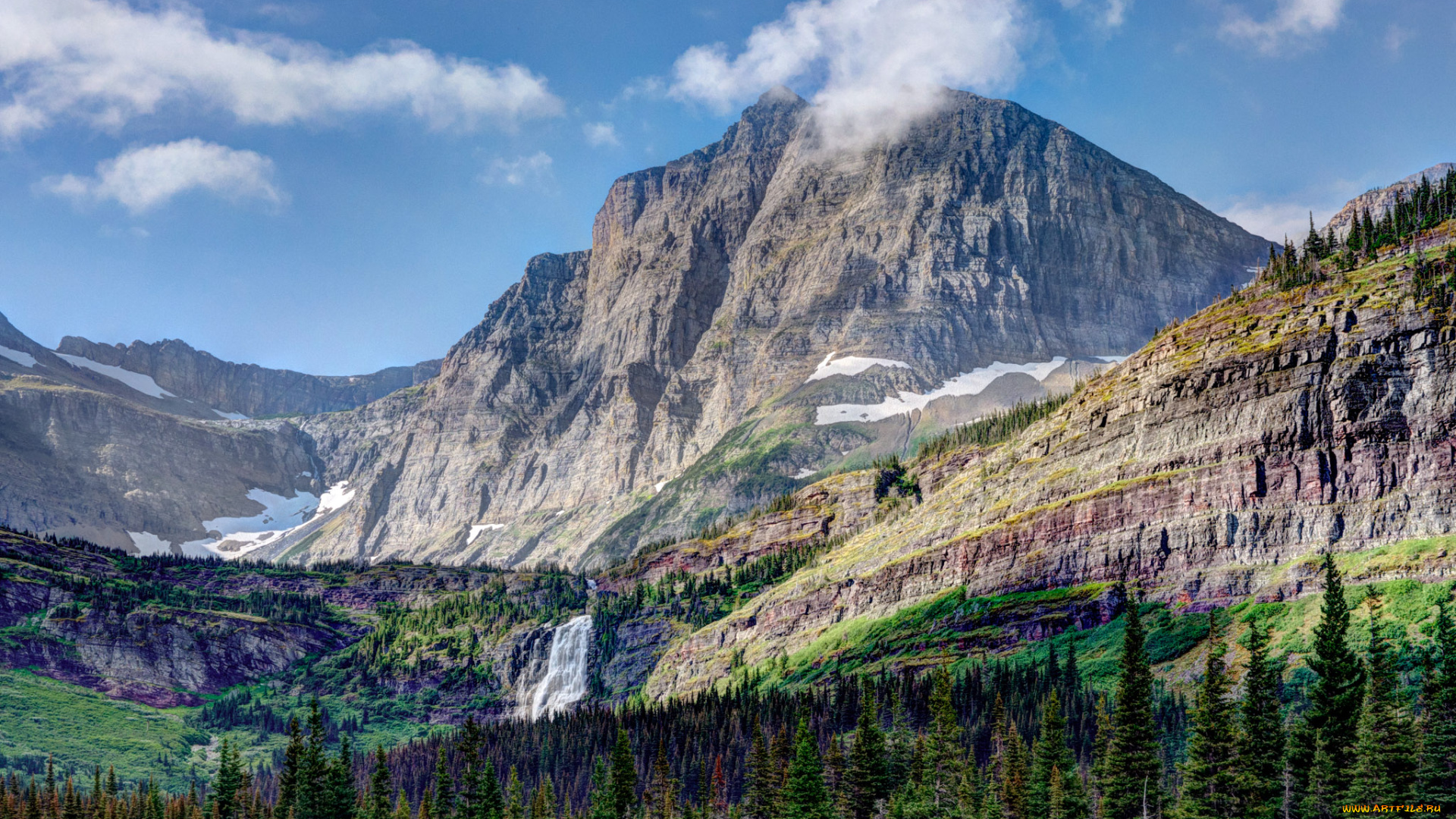 природа, горы, штат, монтана, сша