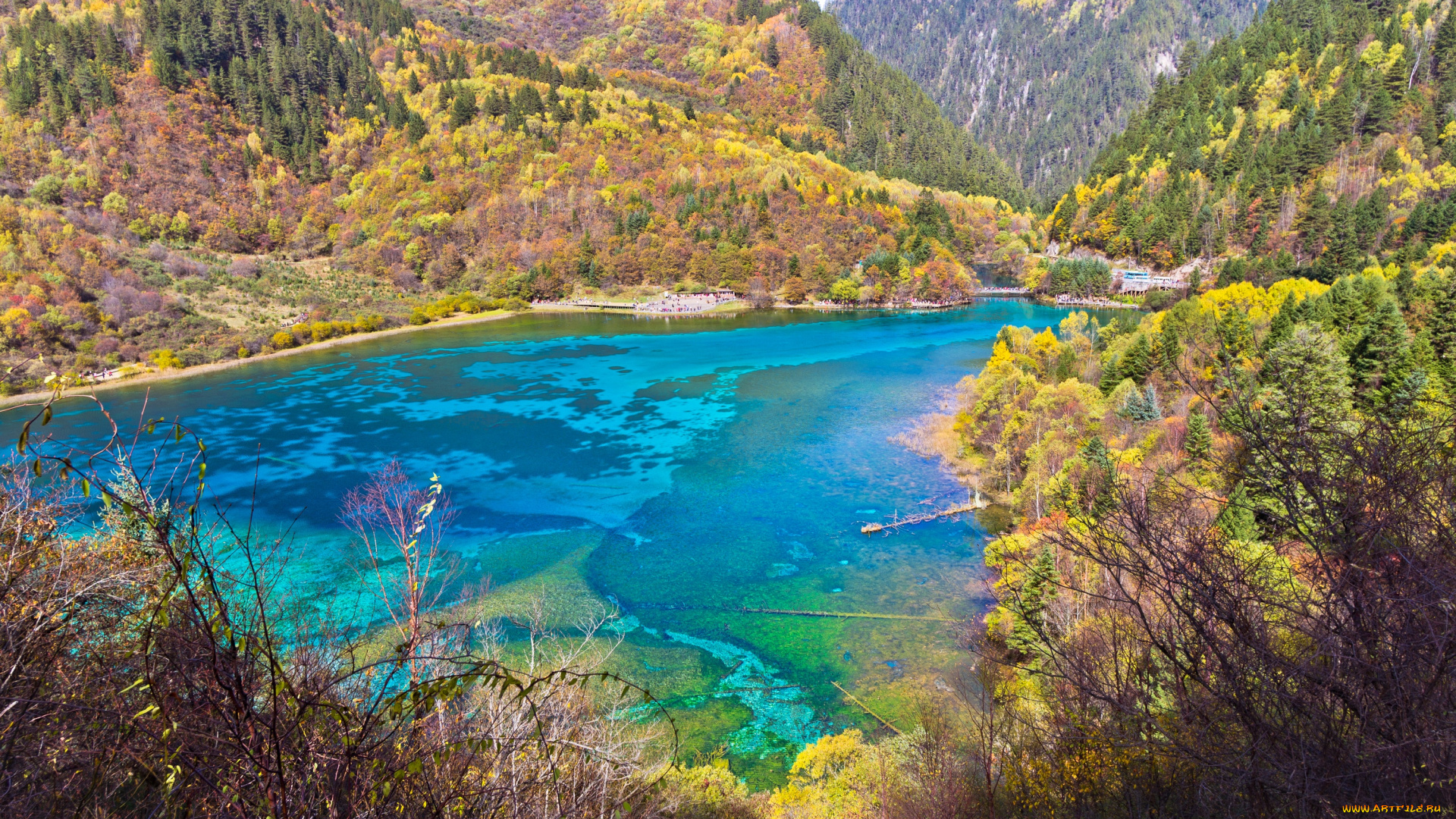 природа, реки, озера, китай