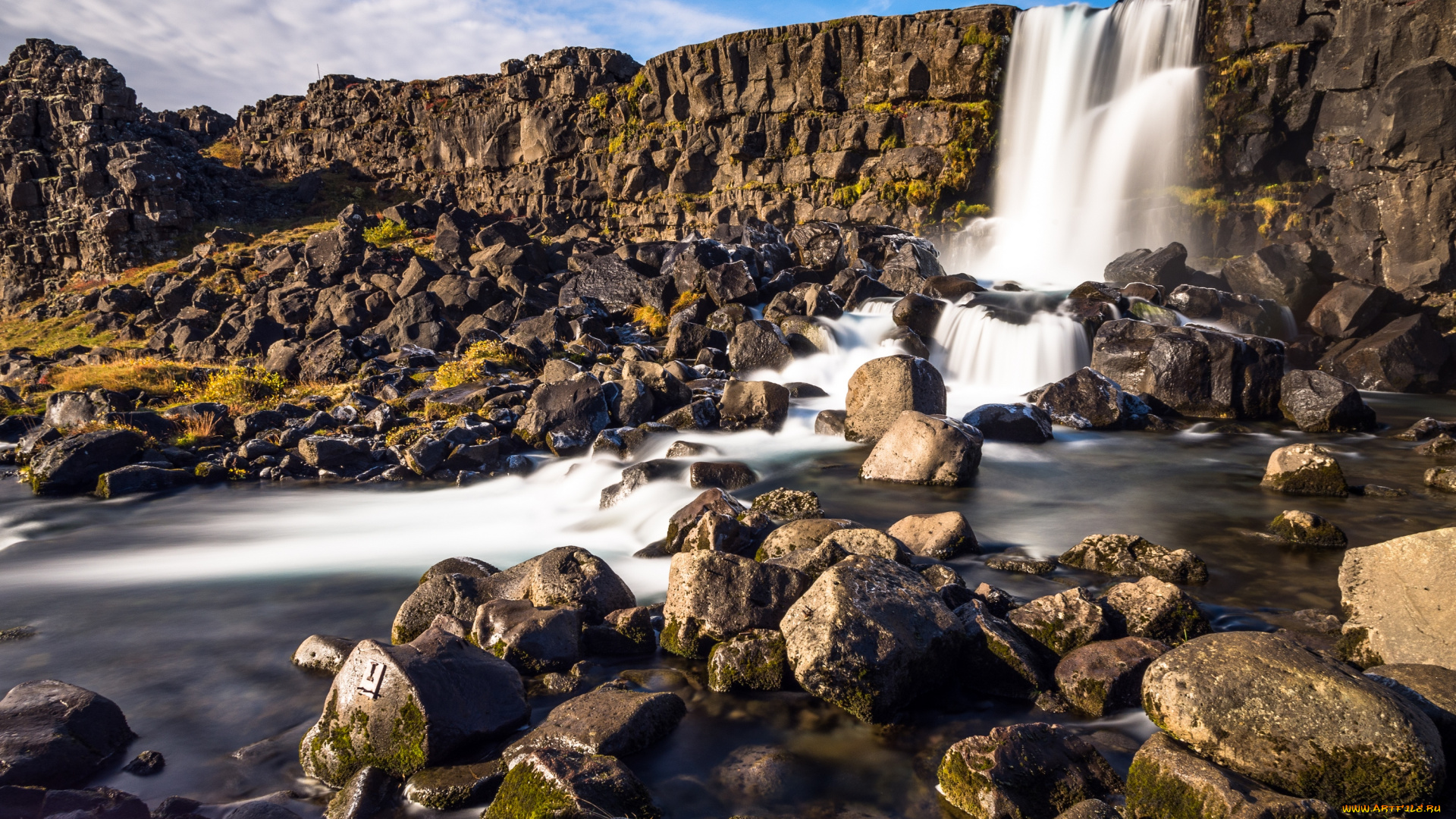 природа, водопады, исландия