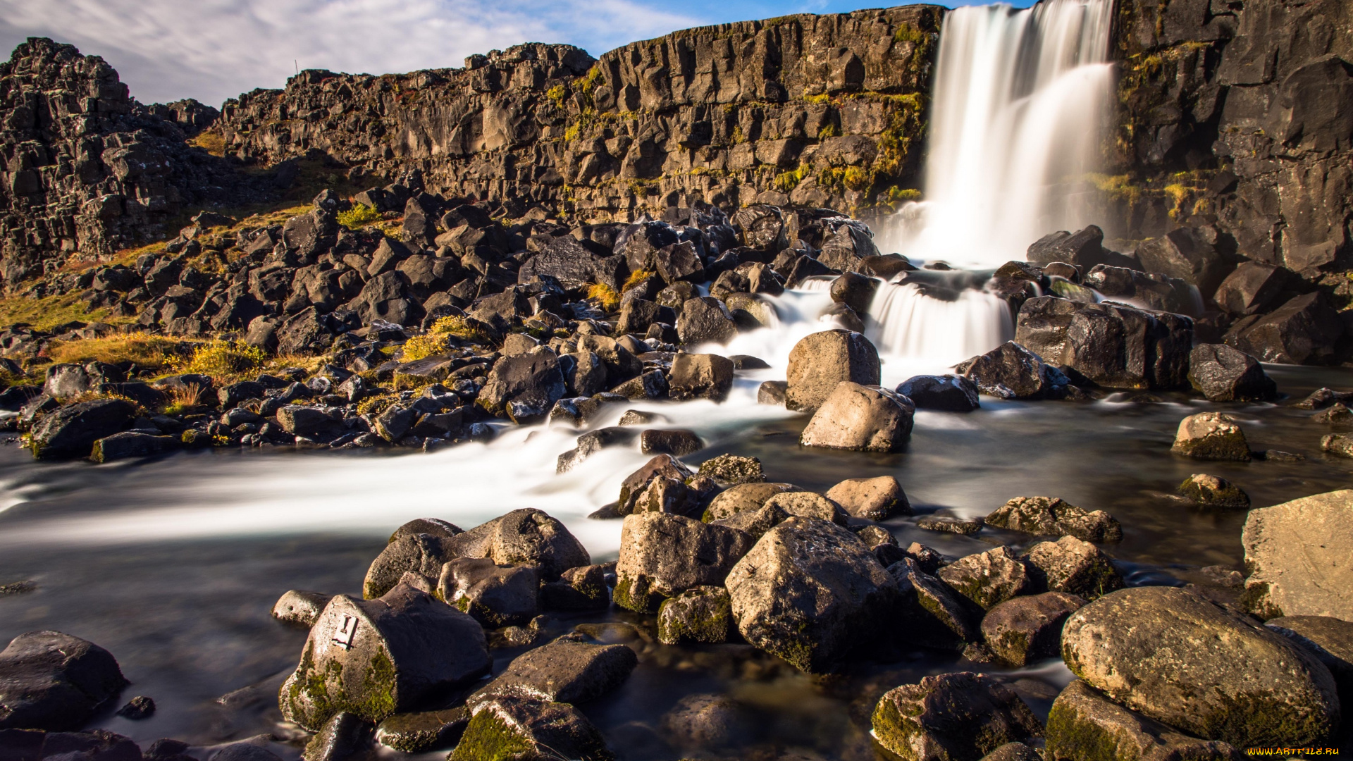 природа, водопады, исландия