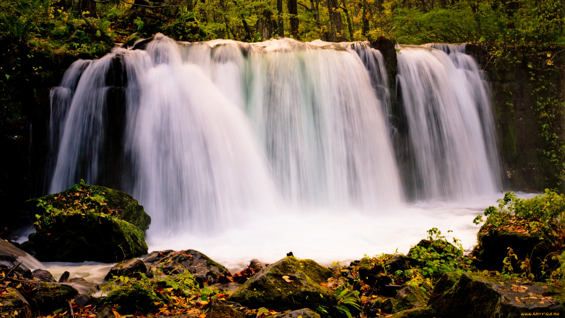 природа, водопады, китай