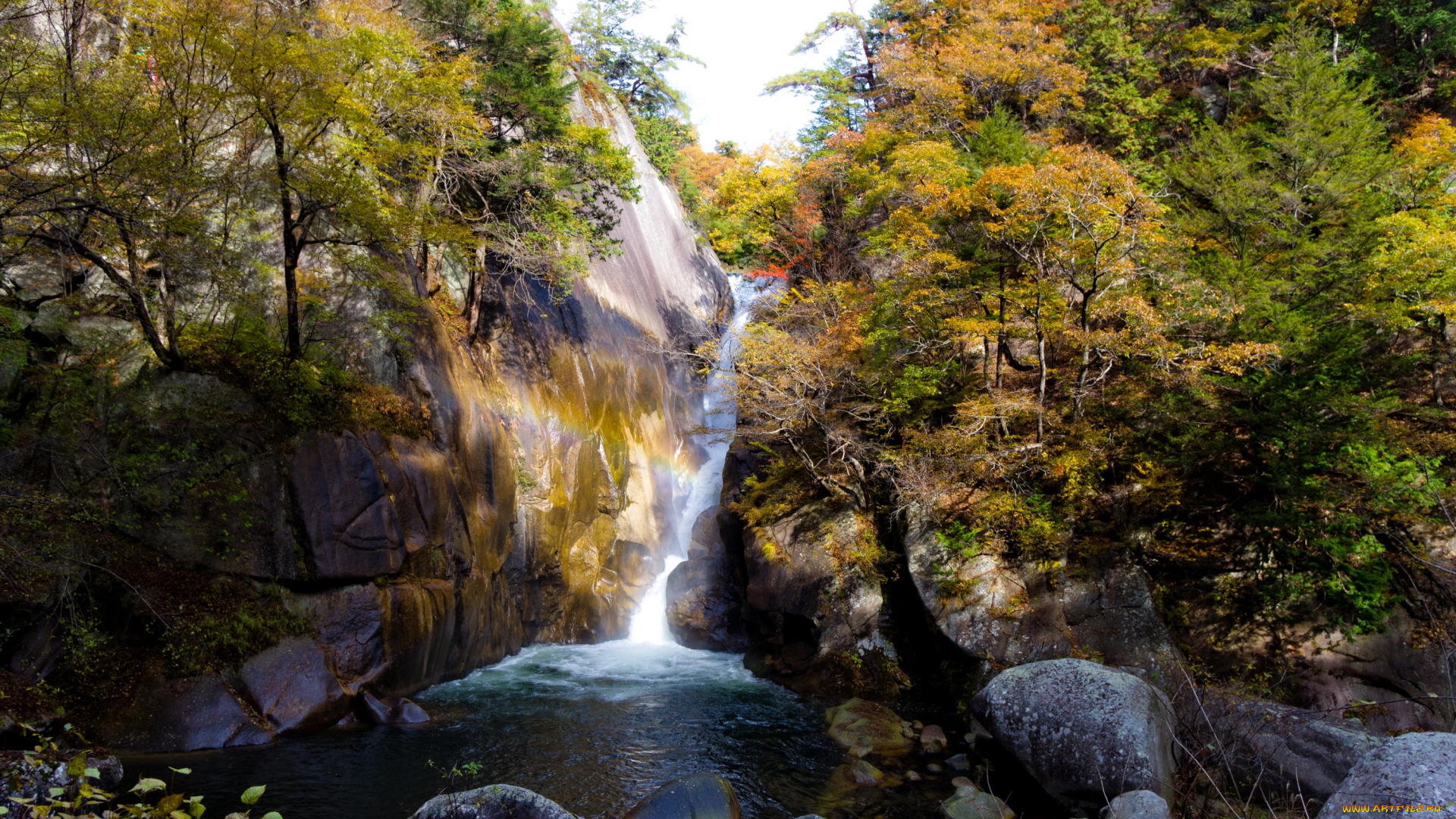 природа, водопады, китай