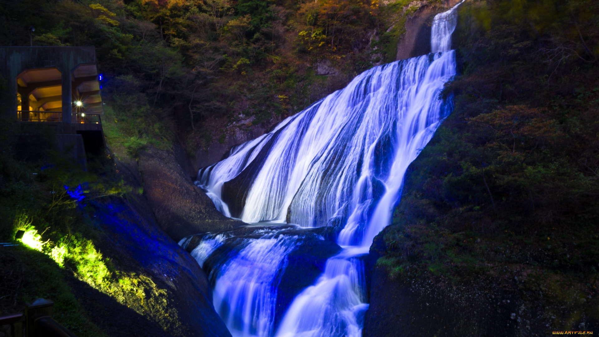 природа, водопады, поток, китай, вода