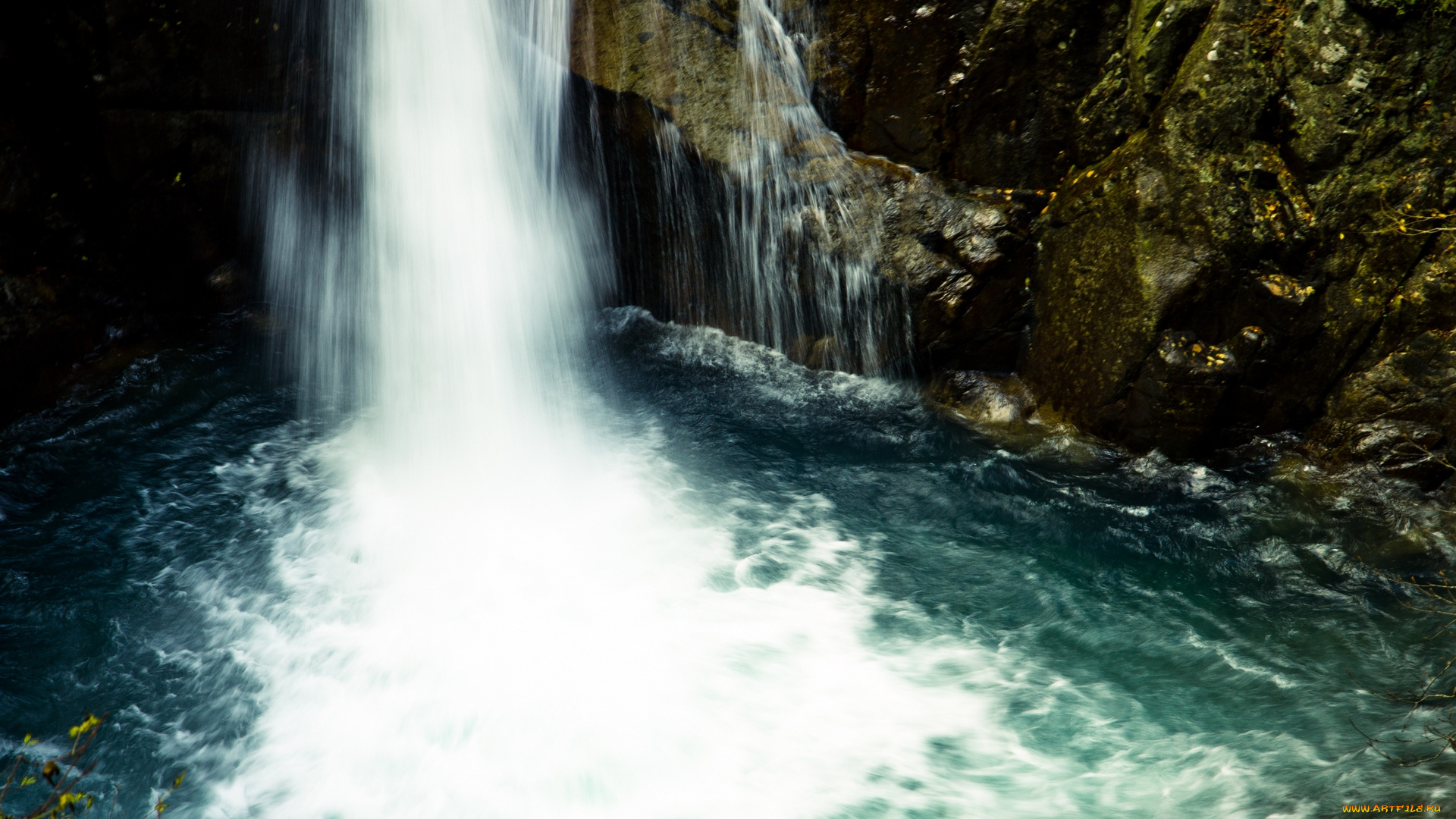 природа, водопады, вода, поток, китай