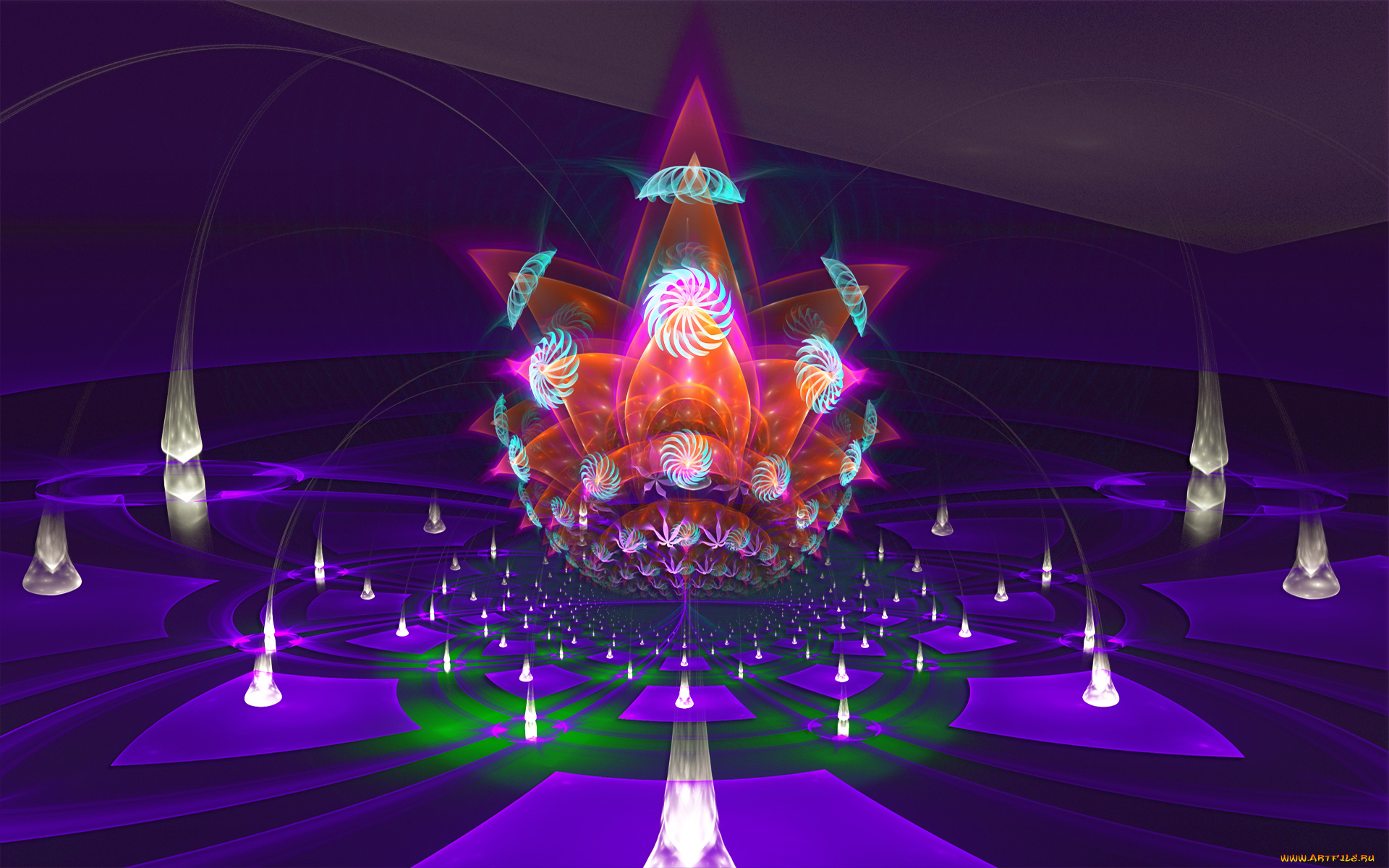 3д, графика, fractal, фракталы, узор, фон, цвет