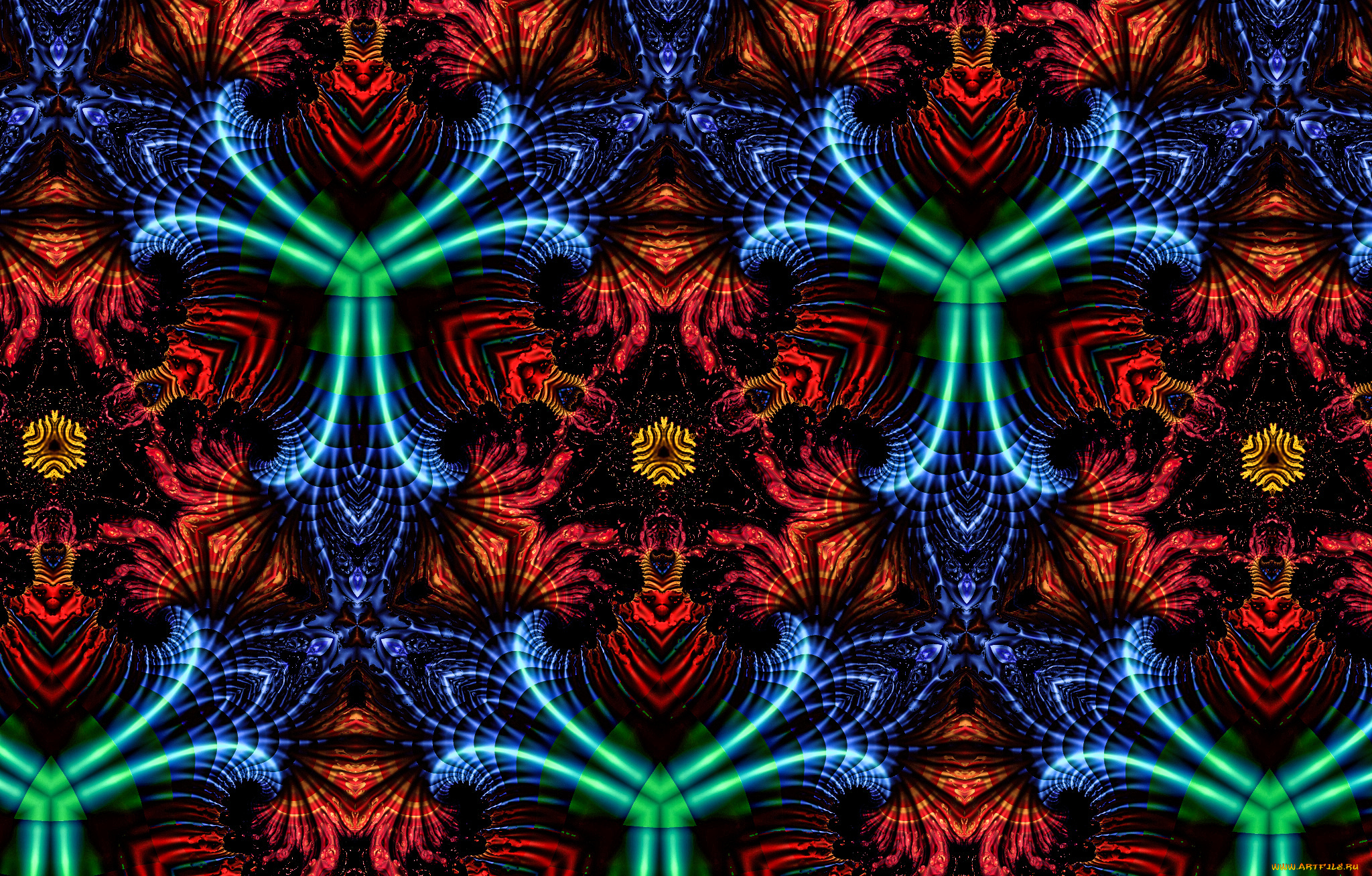 3д, графика, fractal, фракталы, узор, фон, цвета