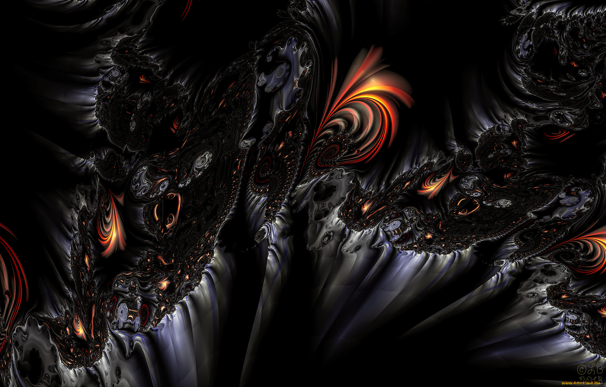 3д, графика, fractal, фракталы, узор, фон, цвета