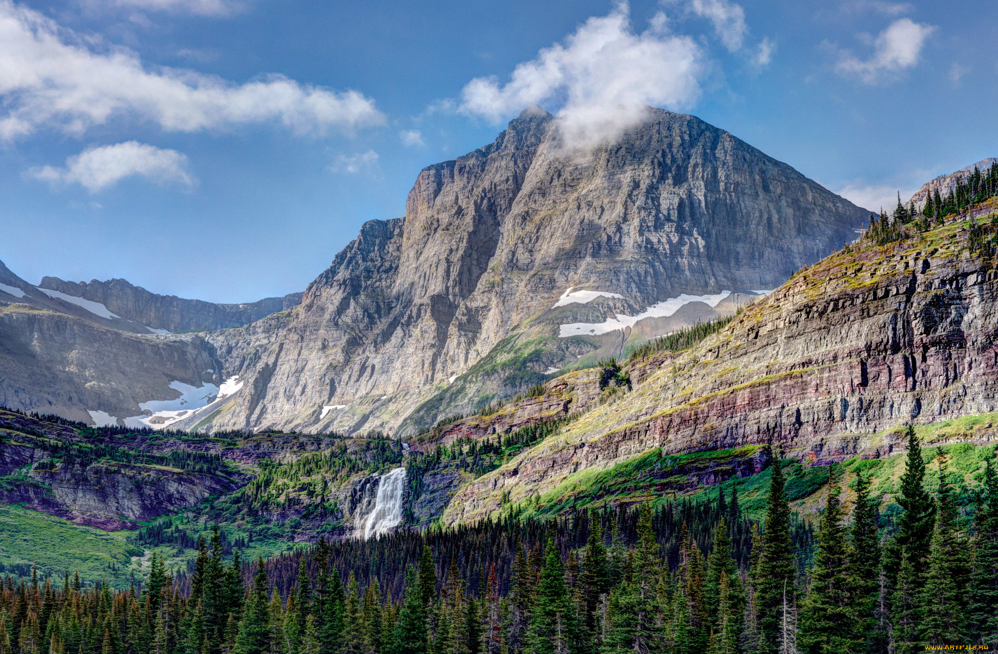 природа, горы, штат, монтана, сша