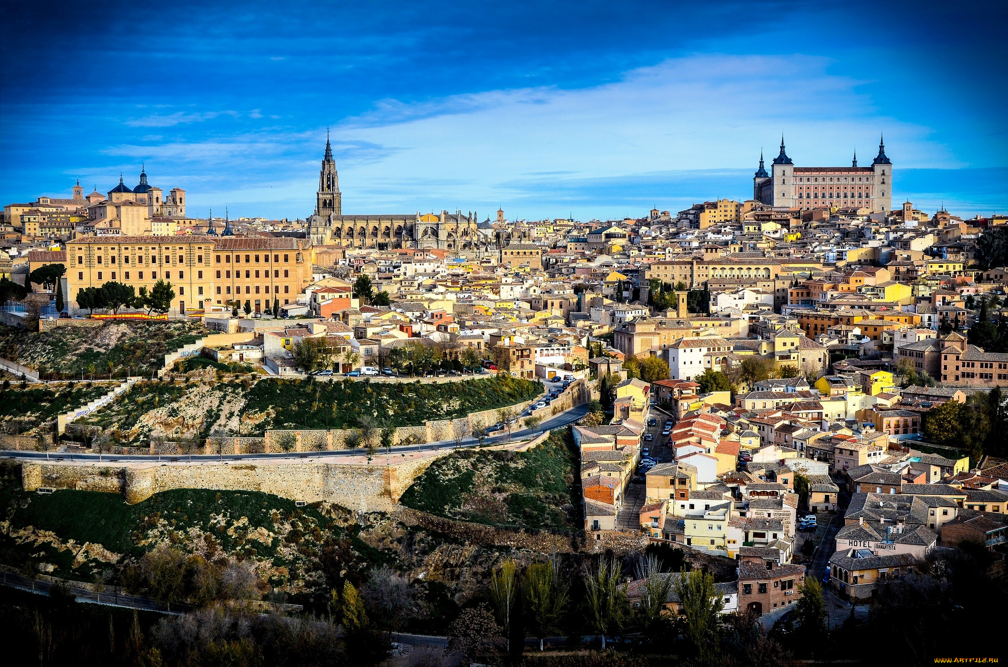 города, толедо, испания, панорама