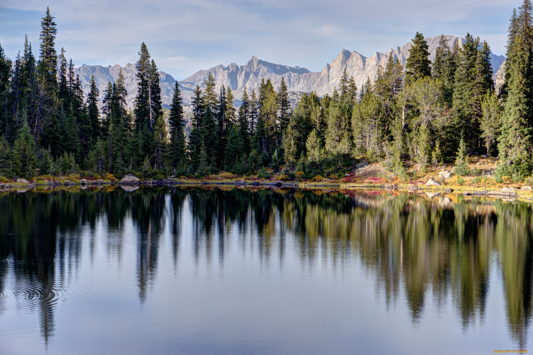 природа, реки, озера, штат, вайоминг, сша