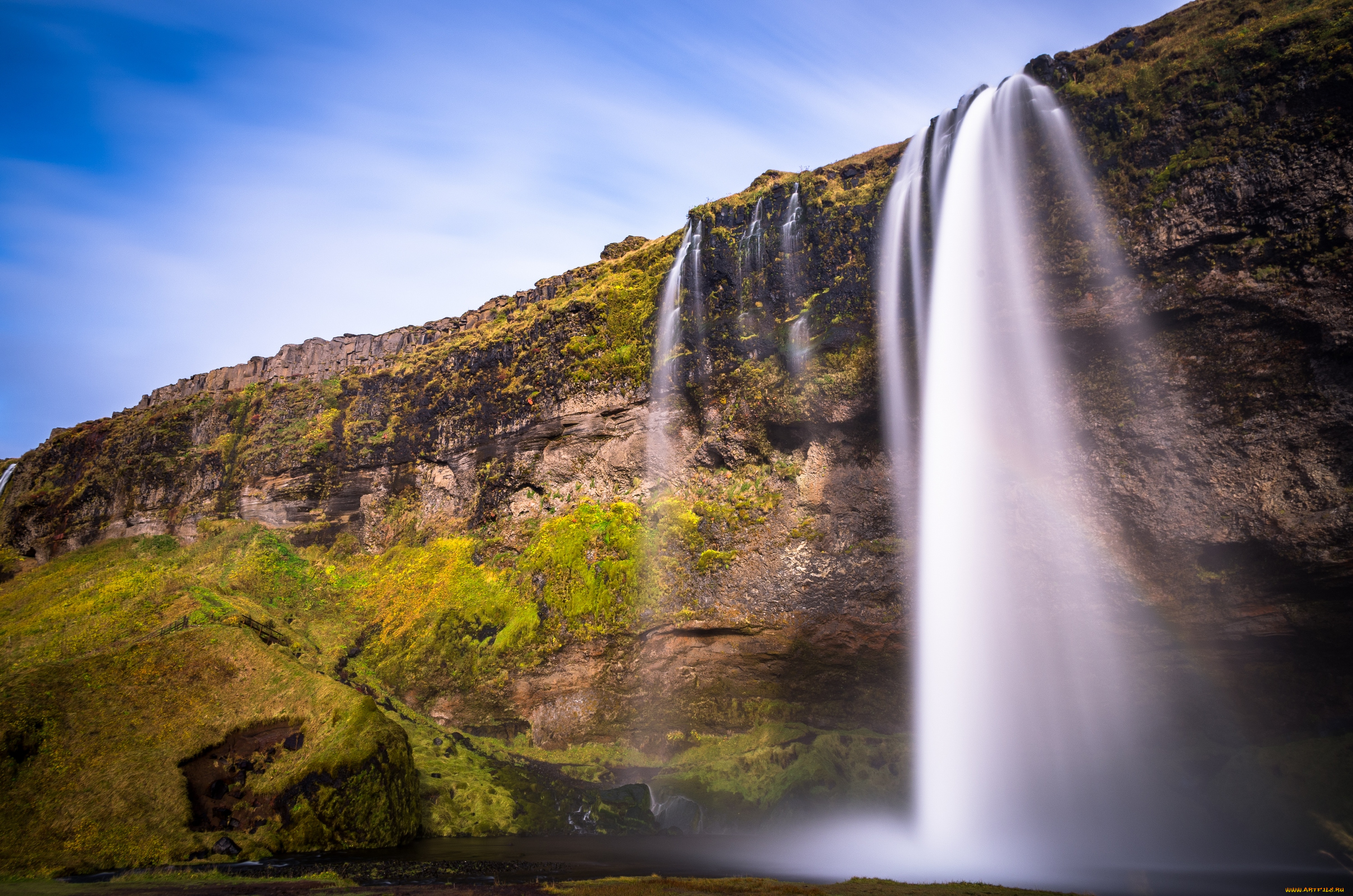 природа, водопады, исландия