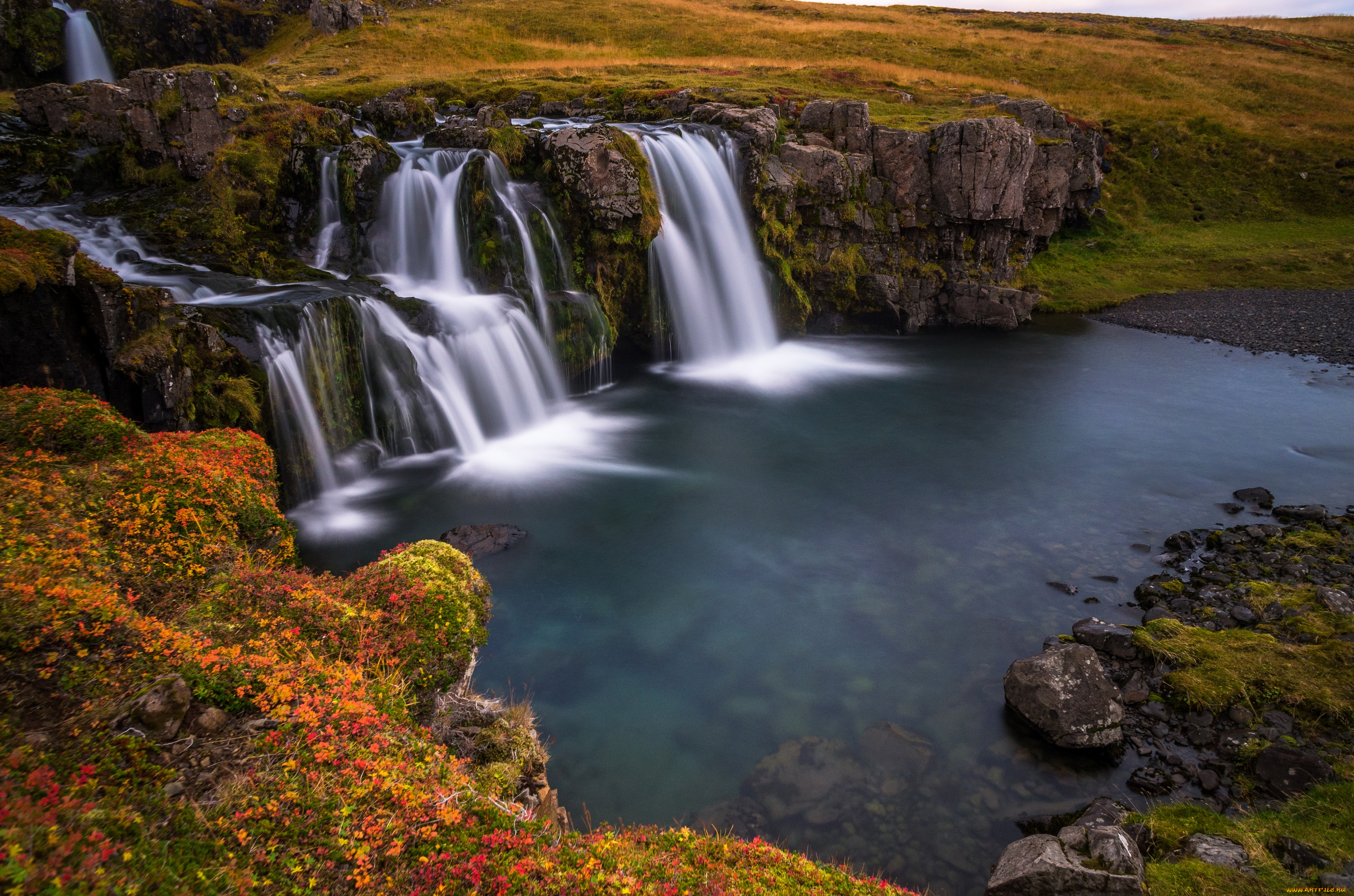 природа, водопады, исландия