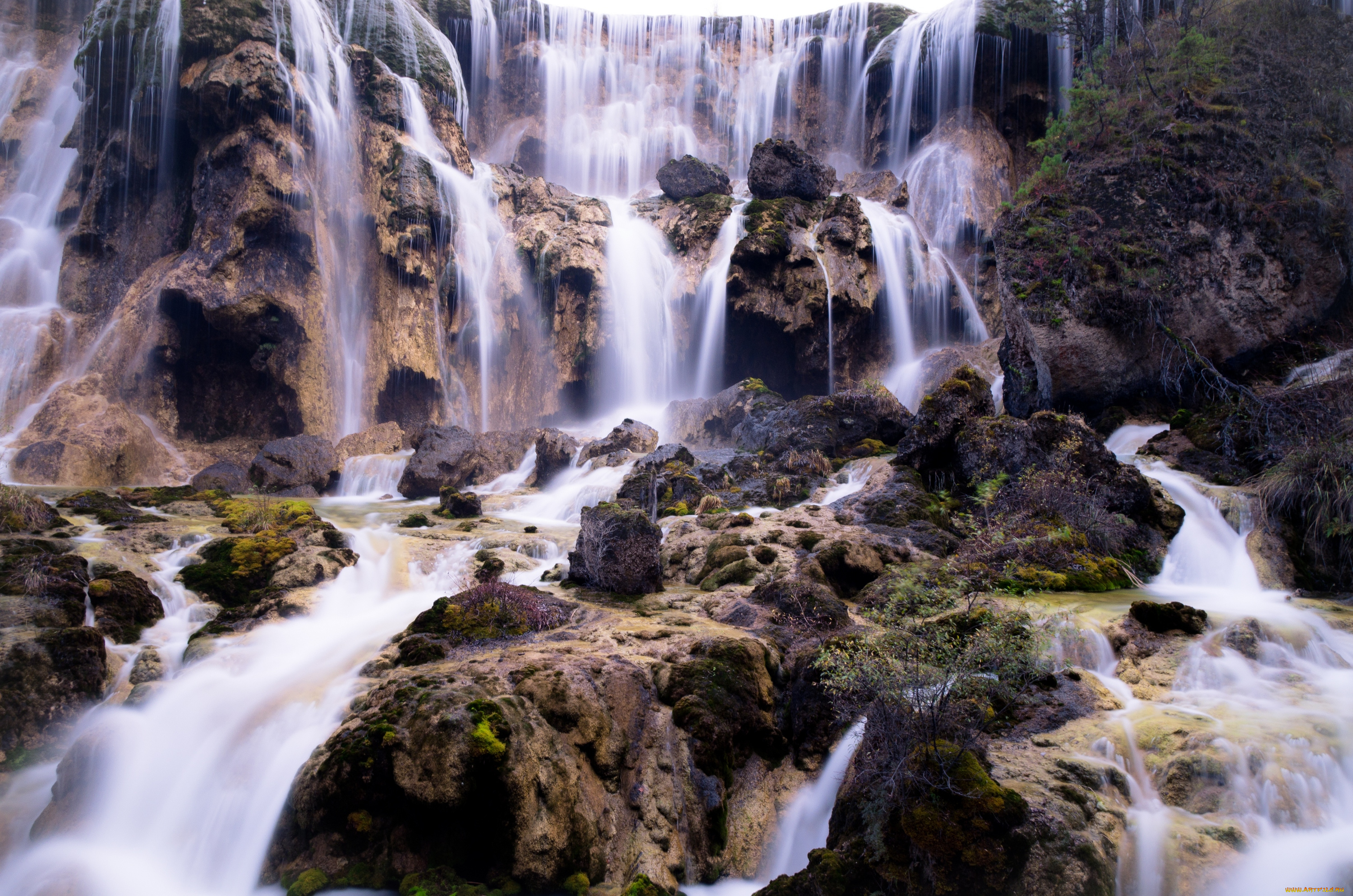 природа, водопады, китай