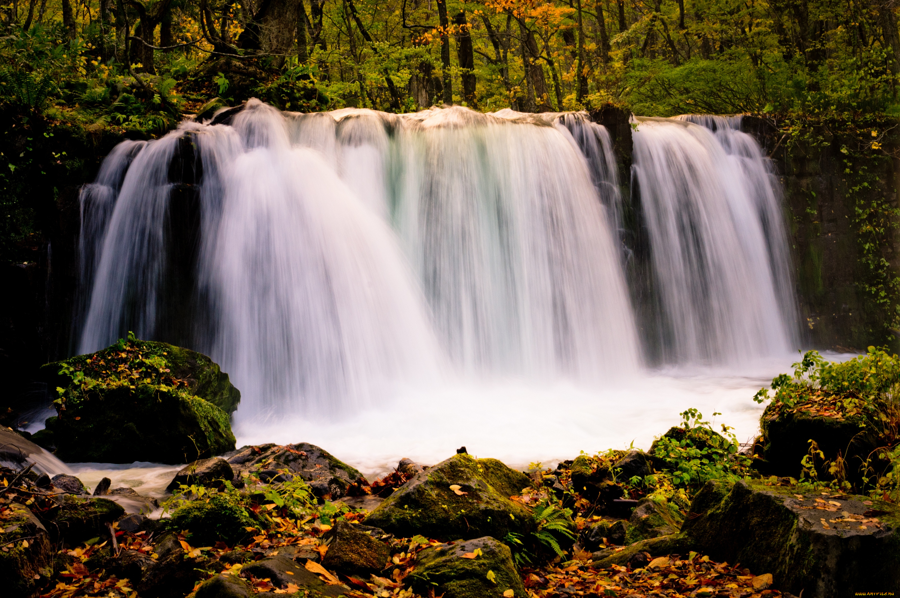 природа, водопады, китай