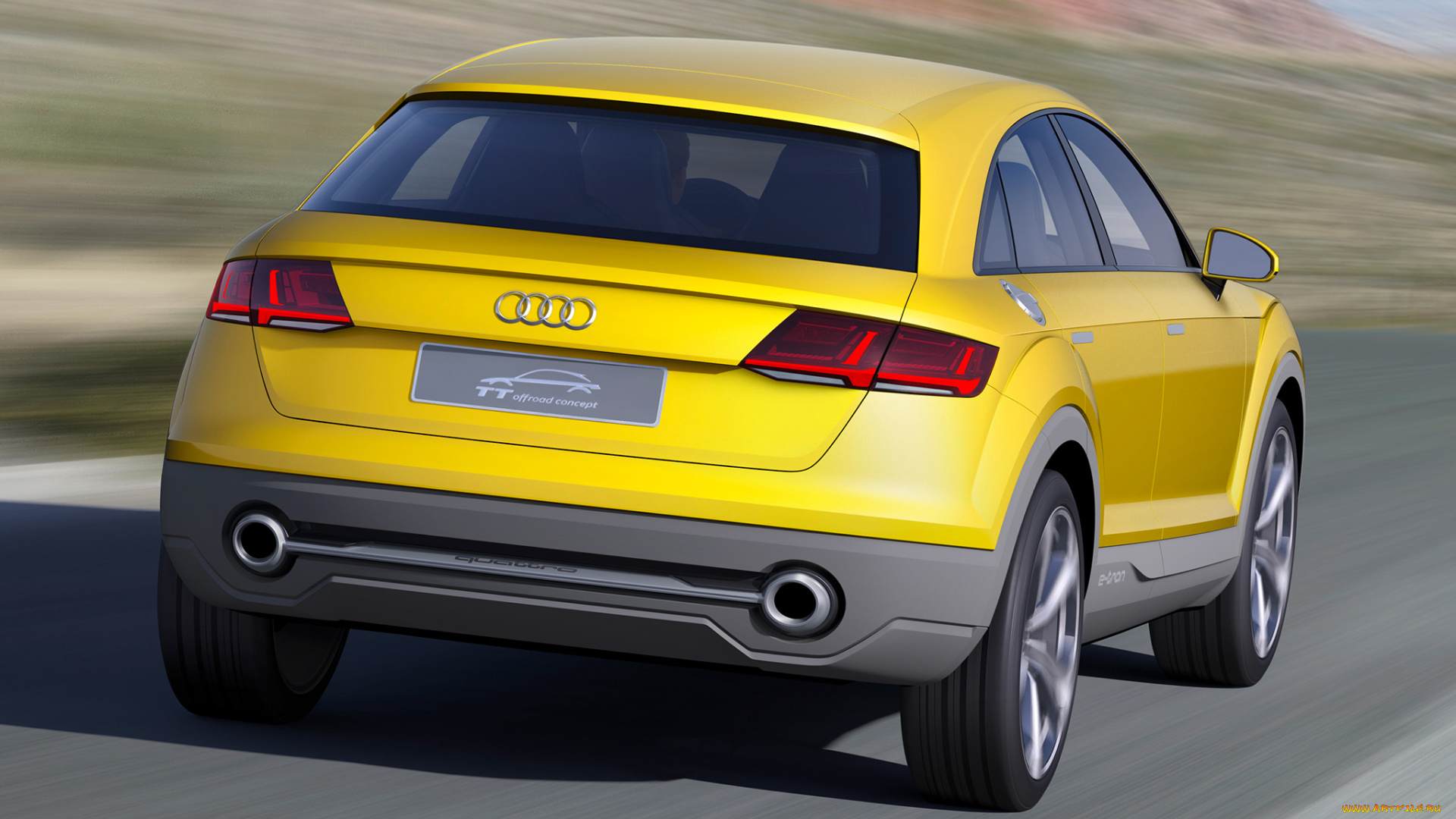 автомобили, audi, offroad, tt, желтый, concept, 2014