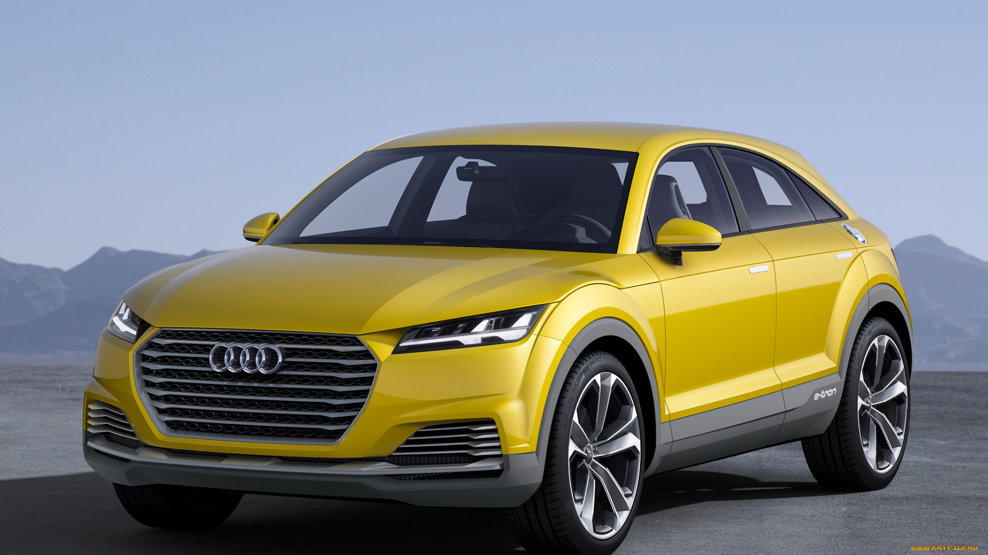 автомобили, audi, желтый, tt, 2014, concept, offroad