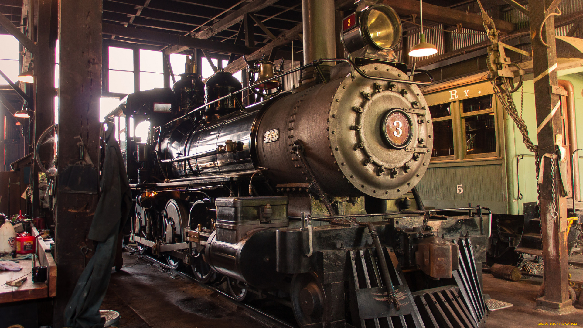 техника, паровозы, депо, паровоз