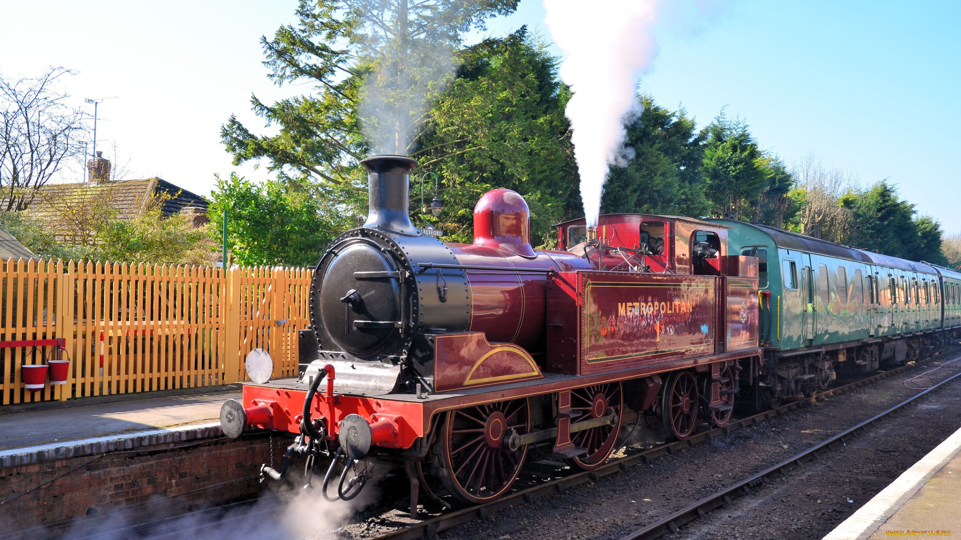 техника, паровозы, железная, паровоз, состав, дорога, рельсы