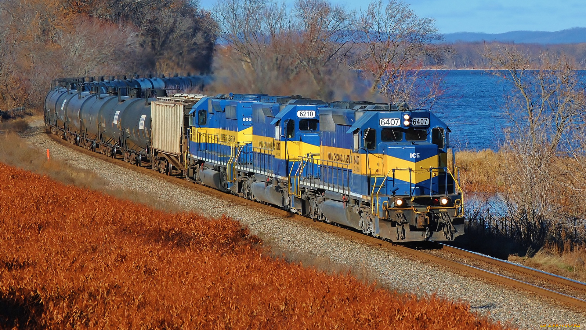 техника, поезда, локомотив, рельсы, дорога, железная, состав