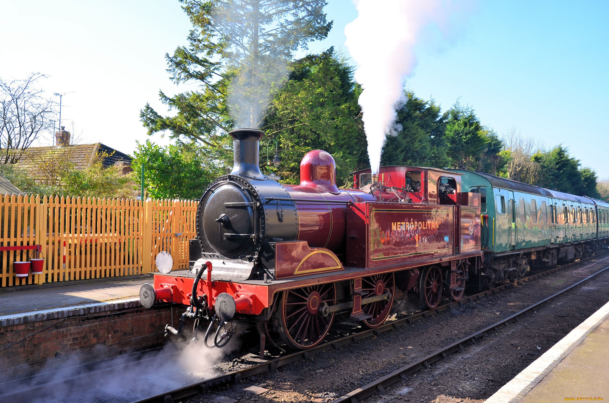 техника, паровозы, железная, паровоз, состав, дорога, рельсы