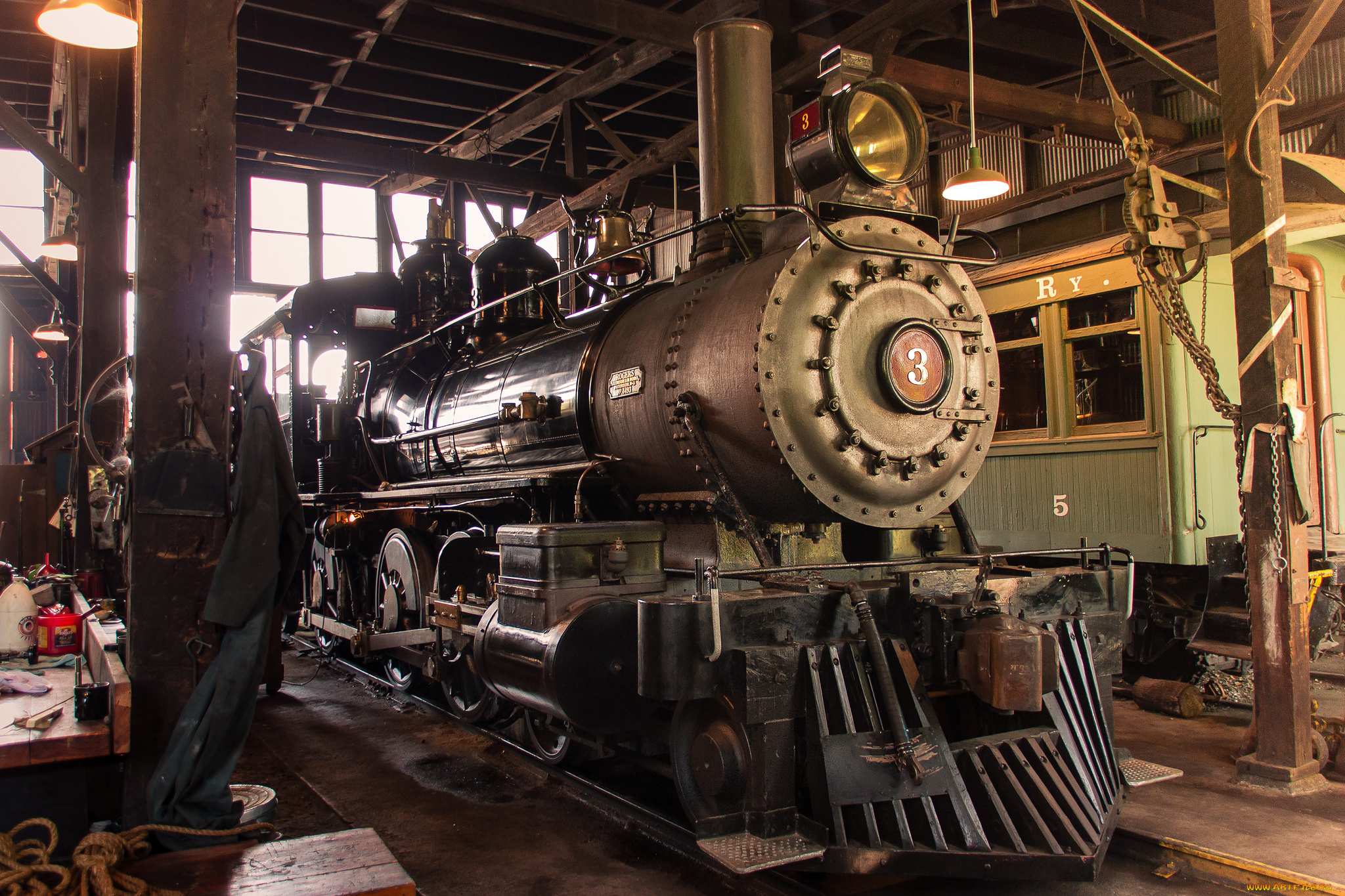 техника, паровозы, депо, паровоз