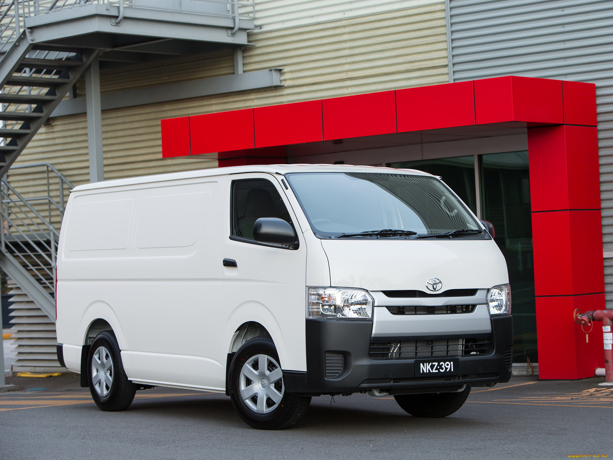 автомобили, toyota, 2011, hiace, van, au-spec, lwb, светлый