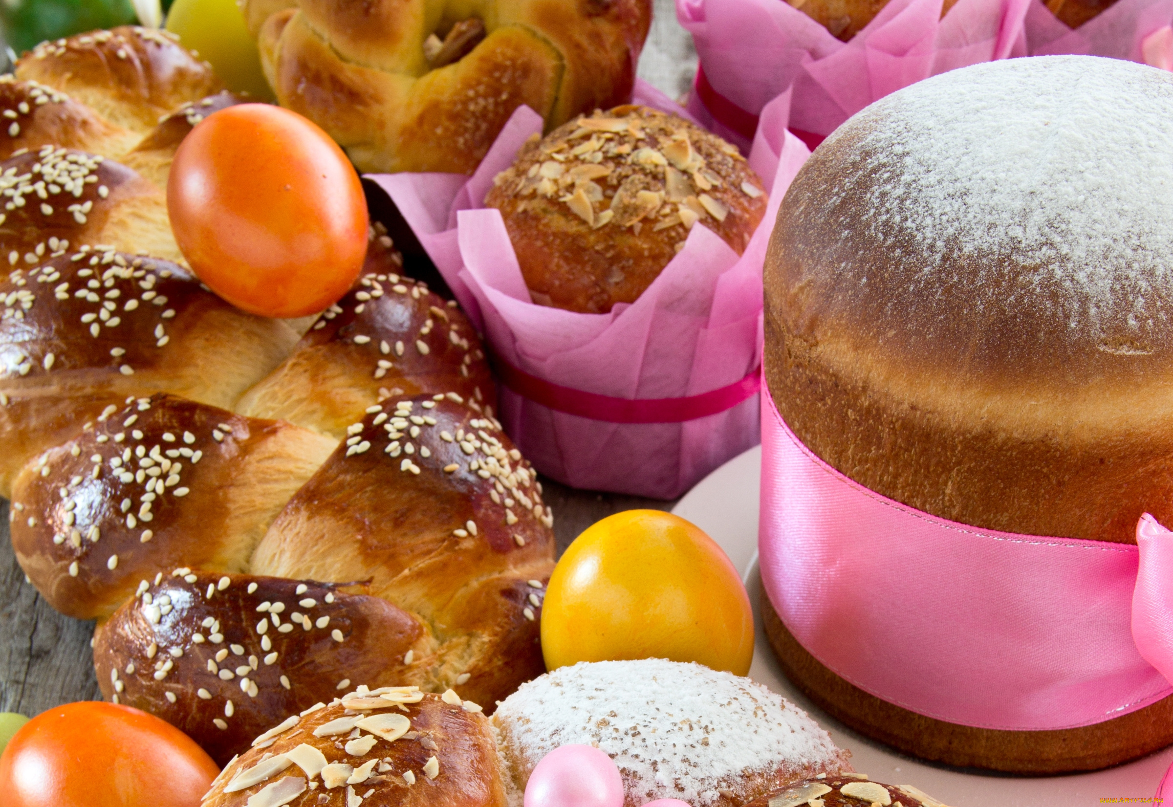 праздничные, пасха, куличи, яйца