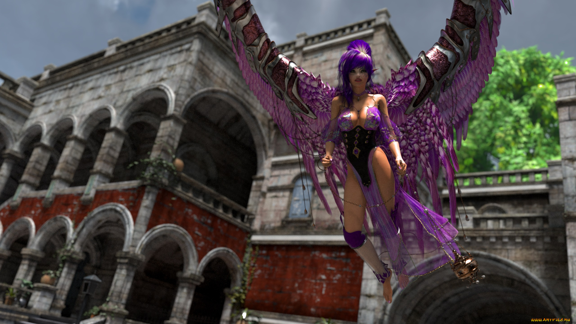 3д, графика, ангел, , angel, полет, эльфийка, ангел