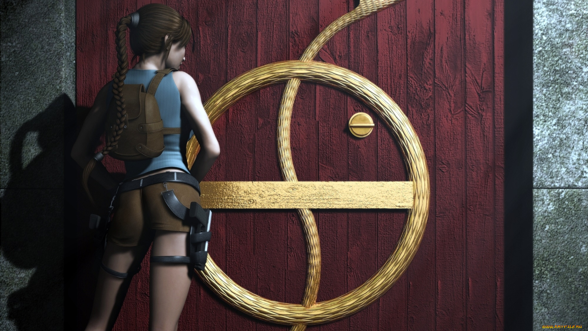 3д, графика, фантазия, , fantasy, фон, взгляд, девушка, коса