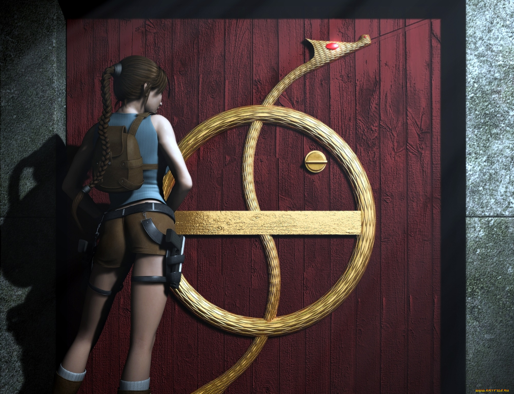 3д, графика, фантазия, , fantasy, фон, взгляд, девушка, коса