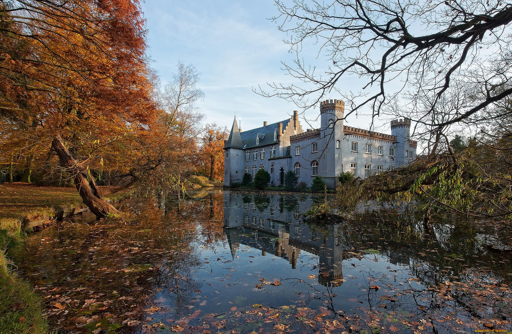 stapelen, castle, города, -, дворцы, , замки, , крепости, пруд, парк, замок