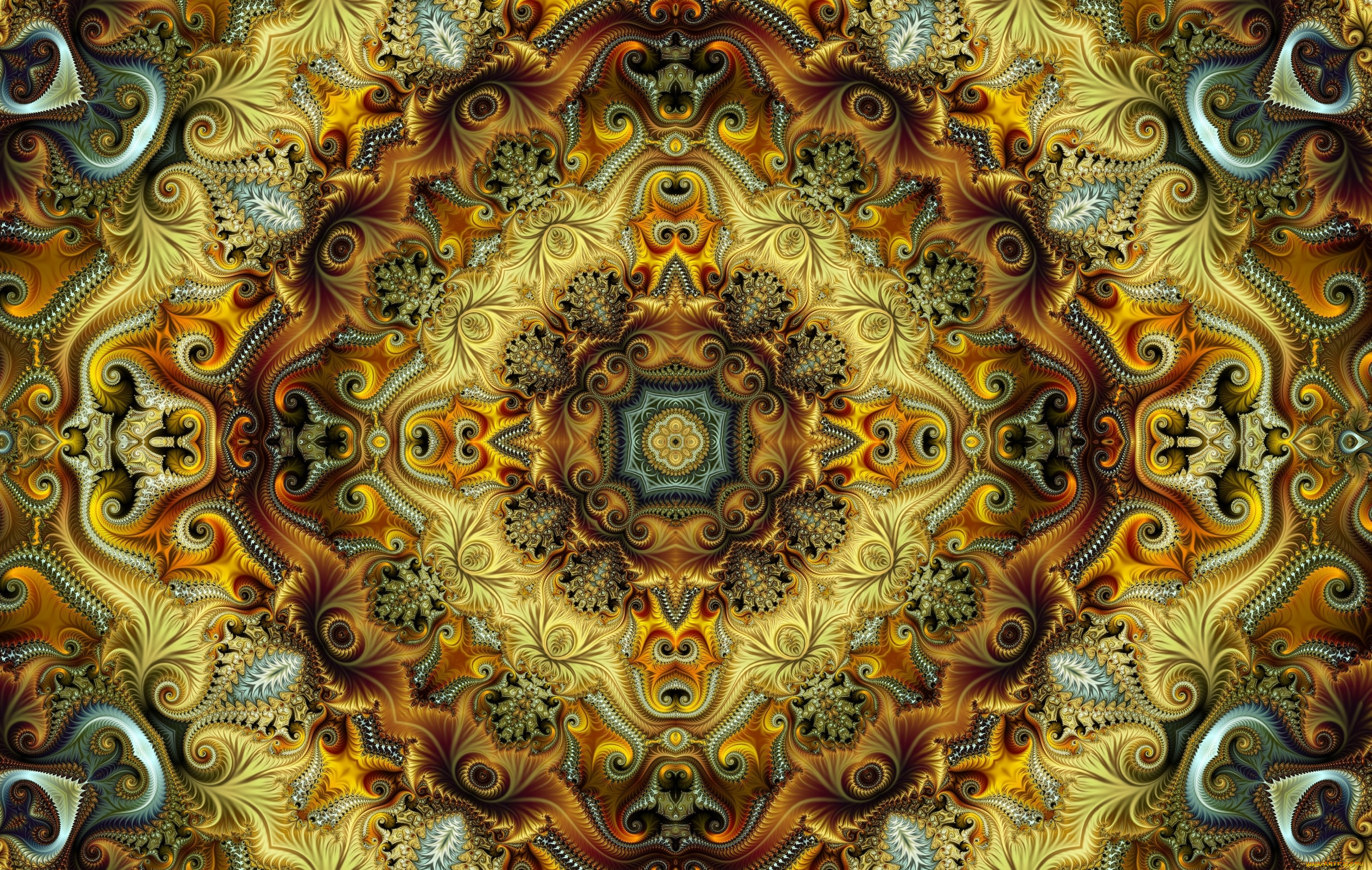 3д, графика, фракталы, , fractal, фон, цвета, узор