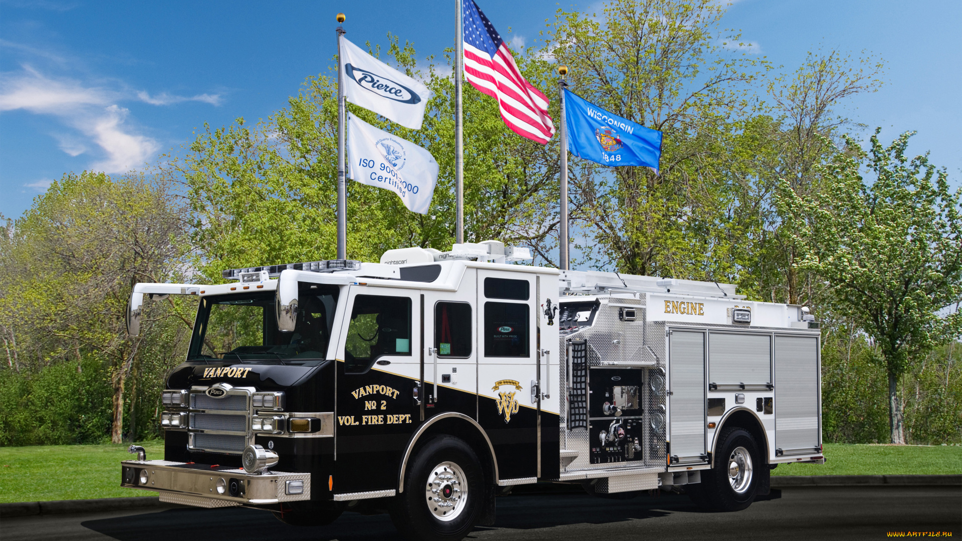 автомобили, пожарные, машины, pierse