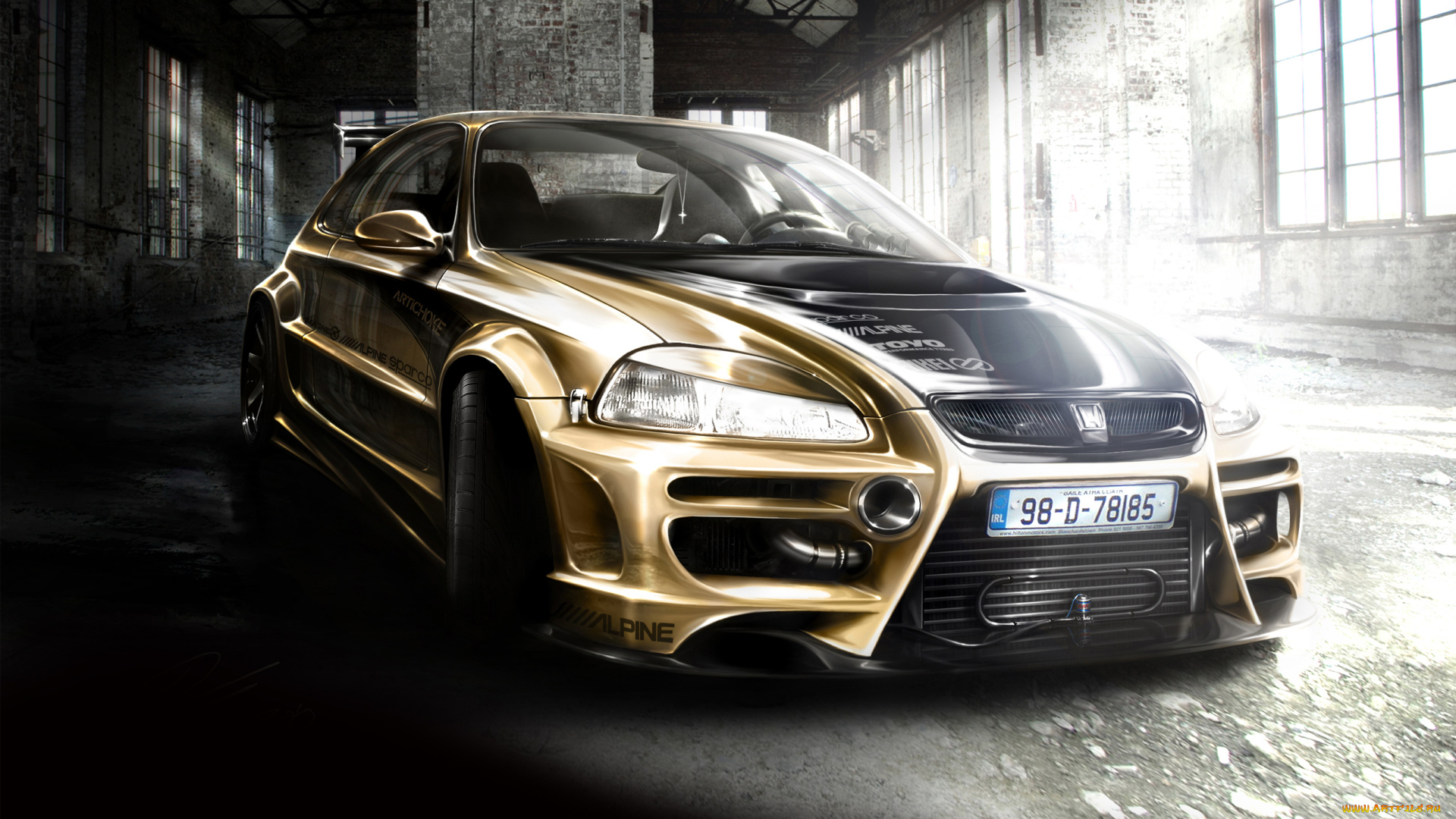 автомобили, виртуальный, тюнинг, civic