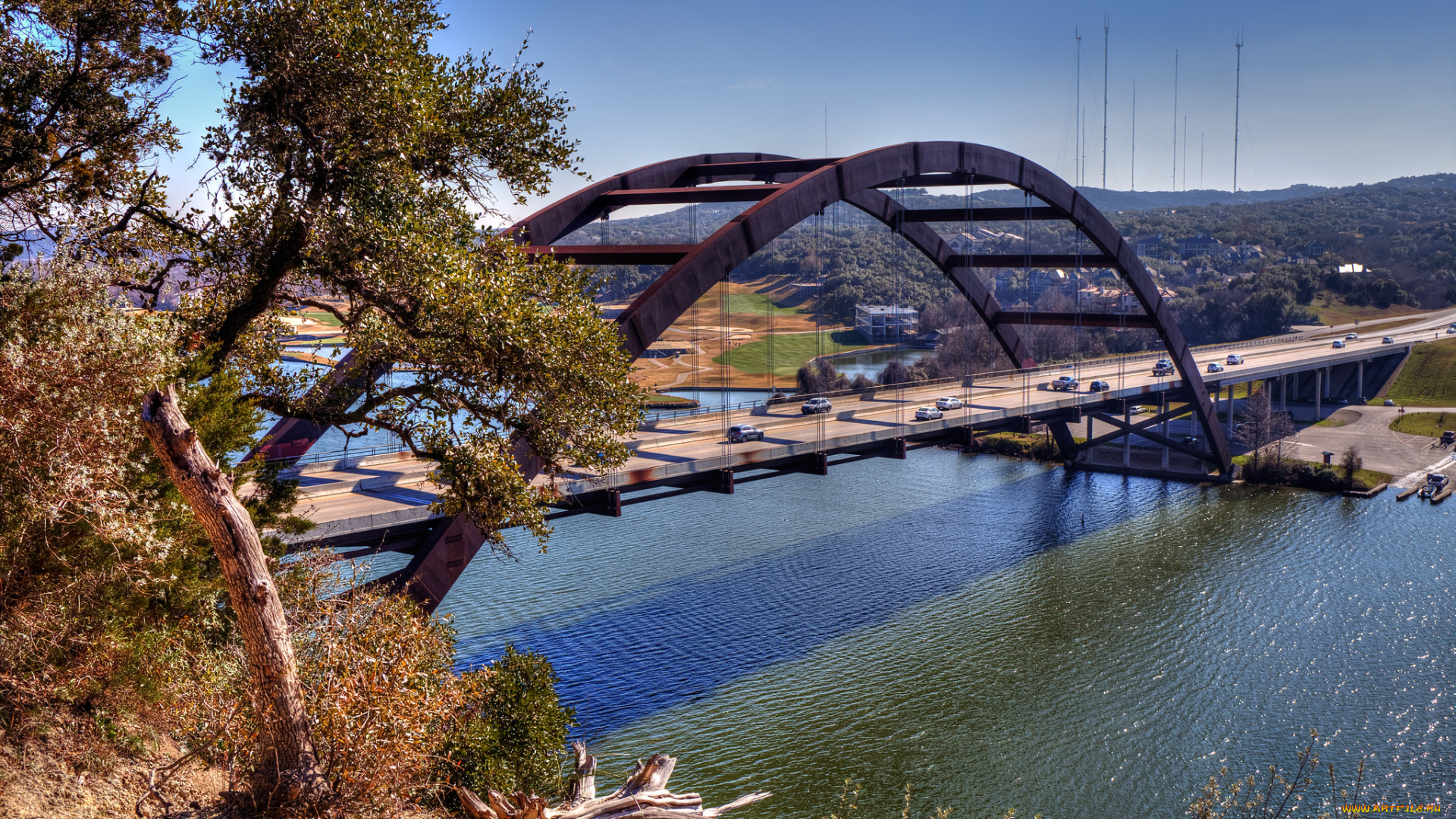 города, -, мосты, река, мост