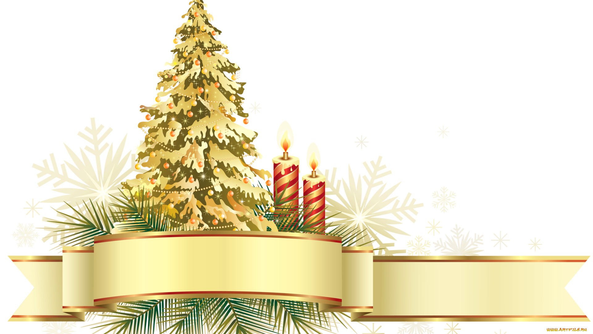 праздничные, векторная, графика, , новый, год, свечи, шарики, елка, праздник, снежинка